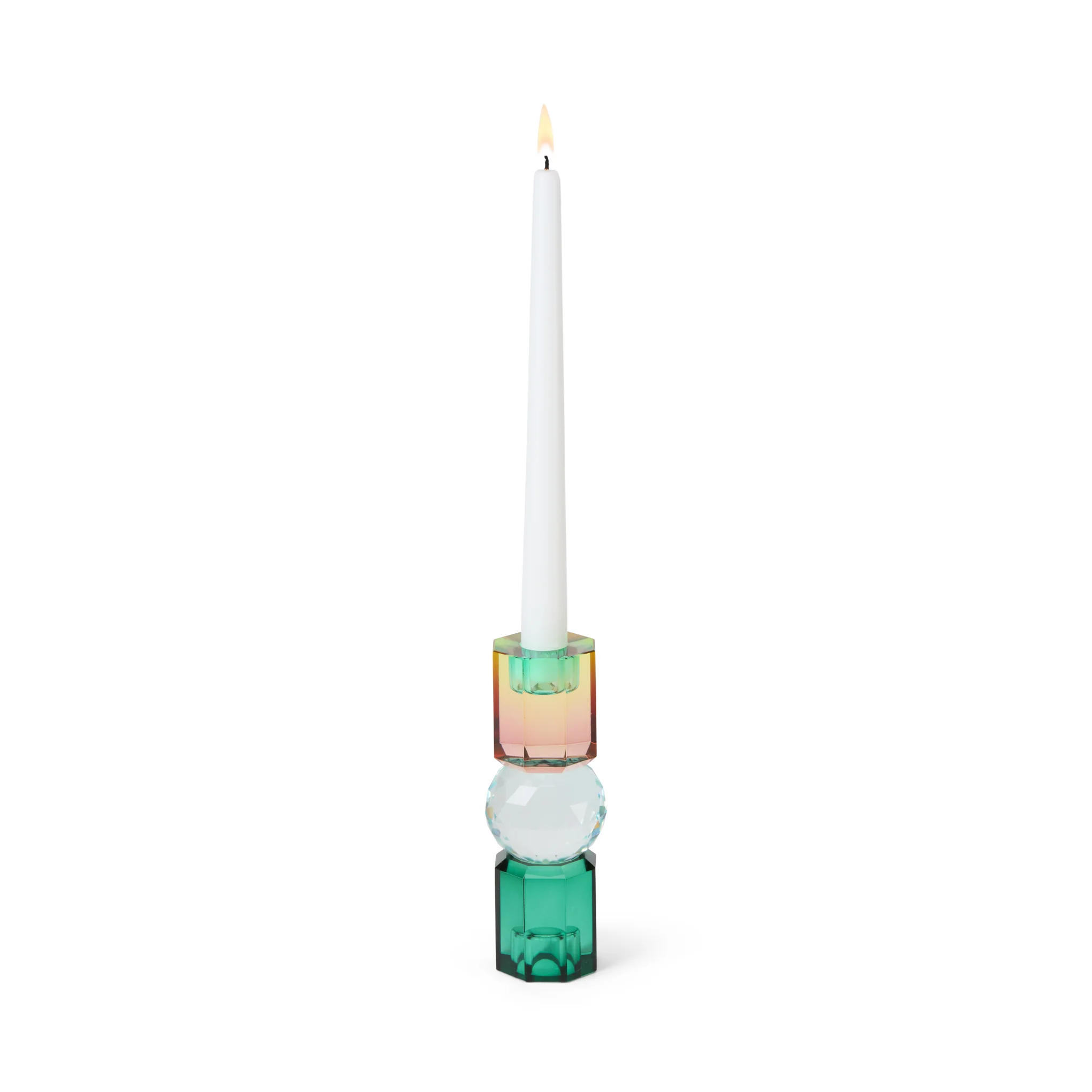 Faceted Crystal Candle Holder - Multi - Image 3