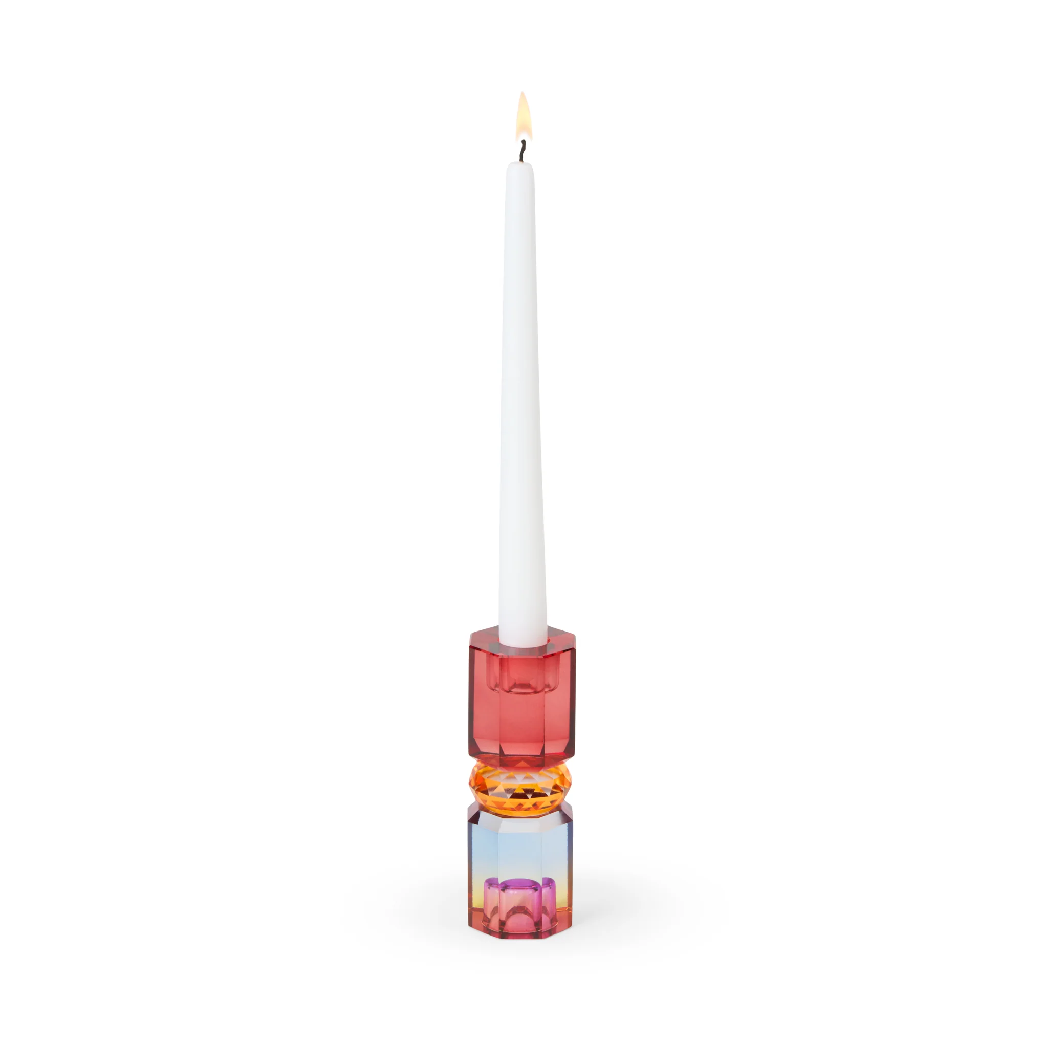 Faceted Crystal Candle Holder - Multi - Image 5
