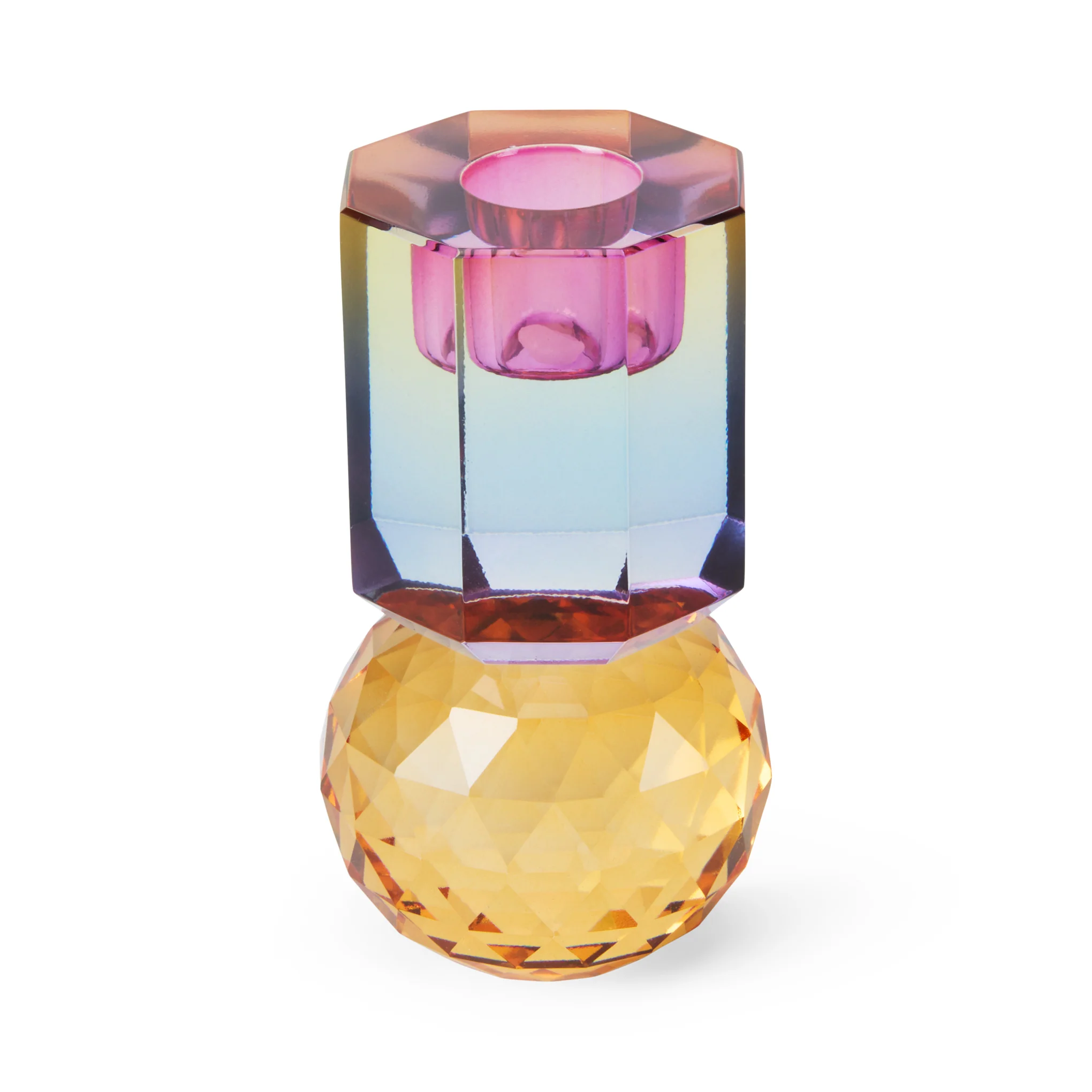 Faceted Crystal Candle Holder - Multi - Image 6