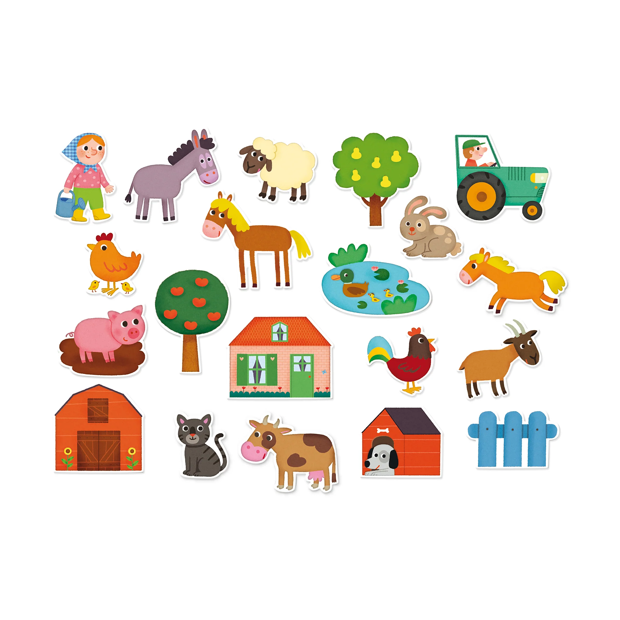Farm Magnets Toy - Set of 20