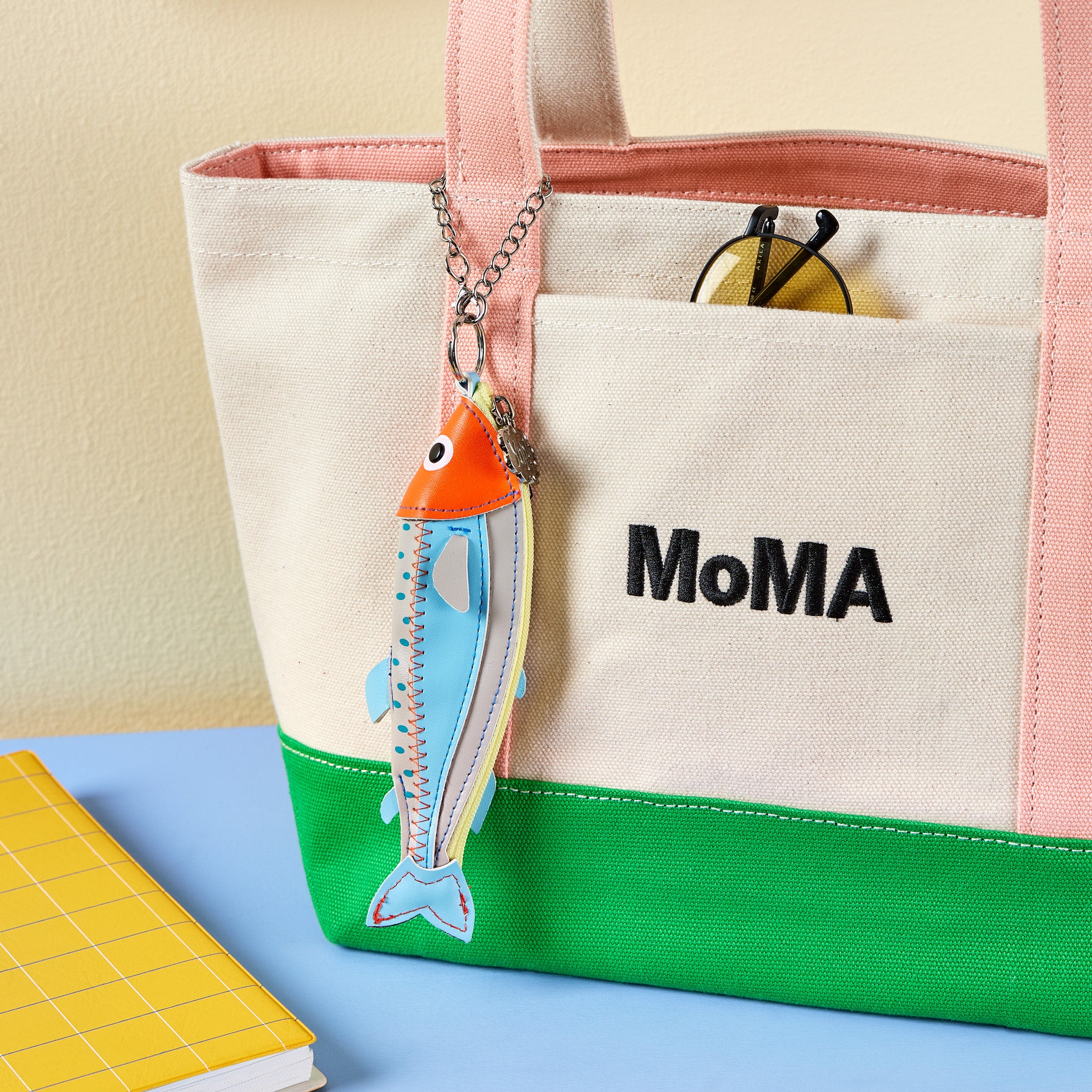 Fish Zip Pouch - Blue/ Orange - Image 2