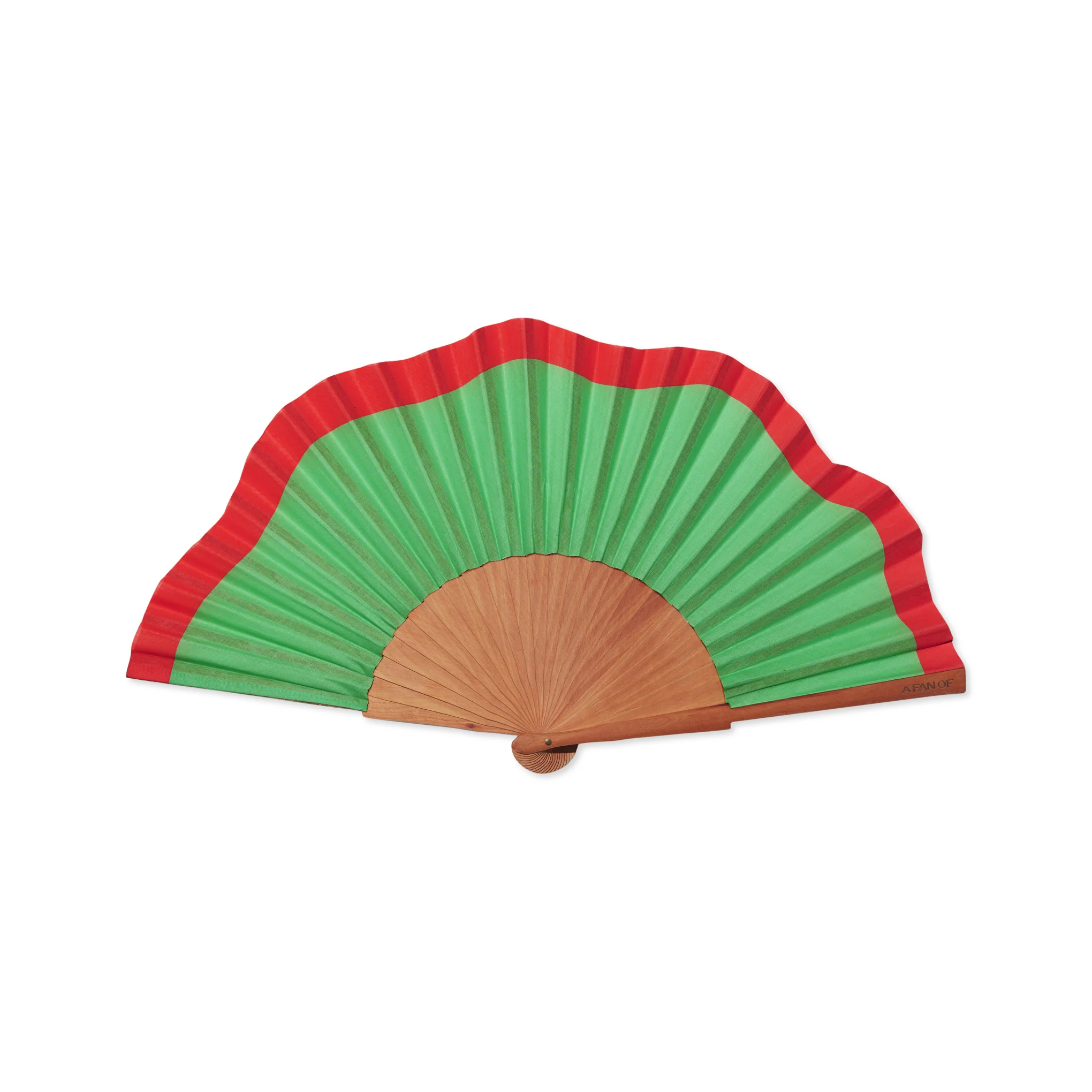 Fluid Shapes Handheld Fan - Green