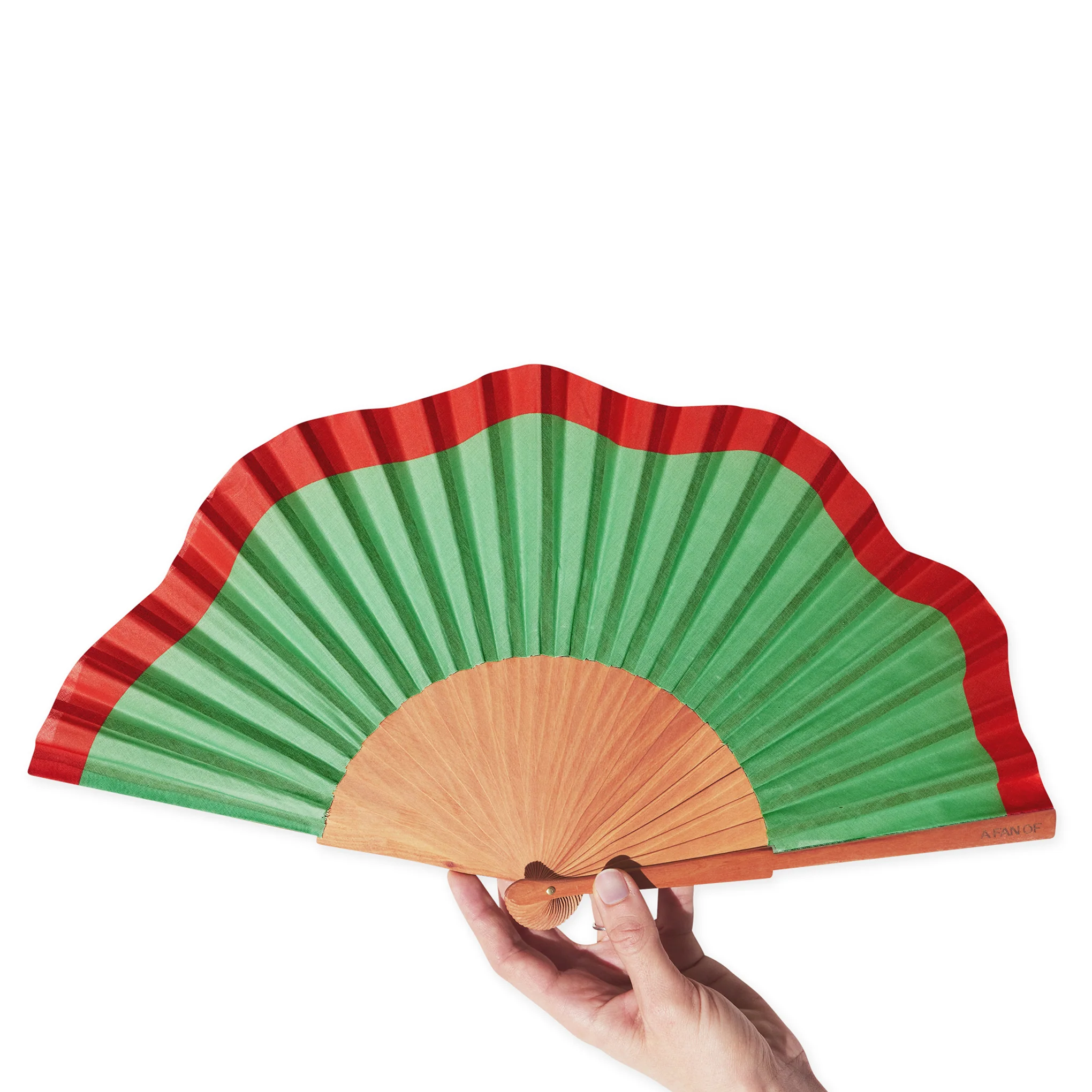 Fluid Shapes Handheld Fan - Green - Image 2