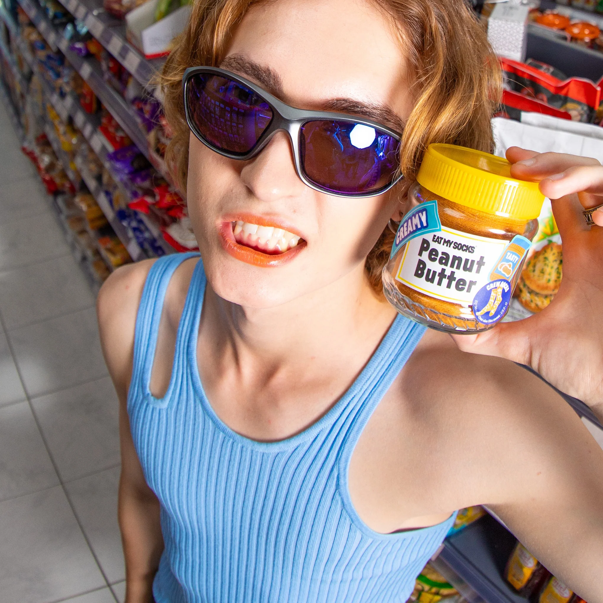 Food-Themed Crew Socks - Peanut Butter - Image 3
