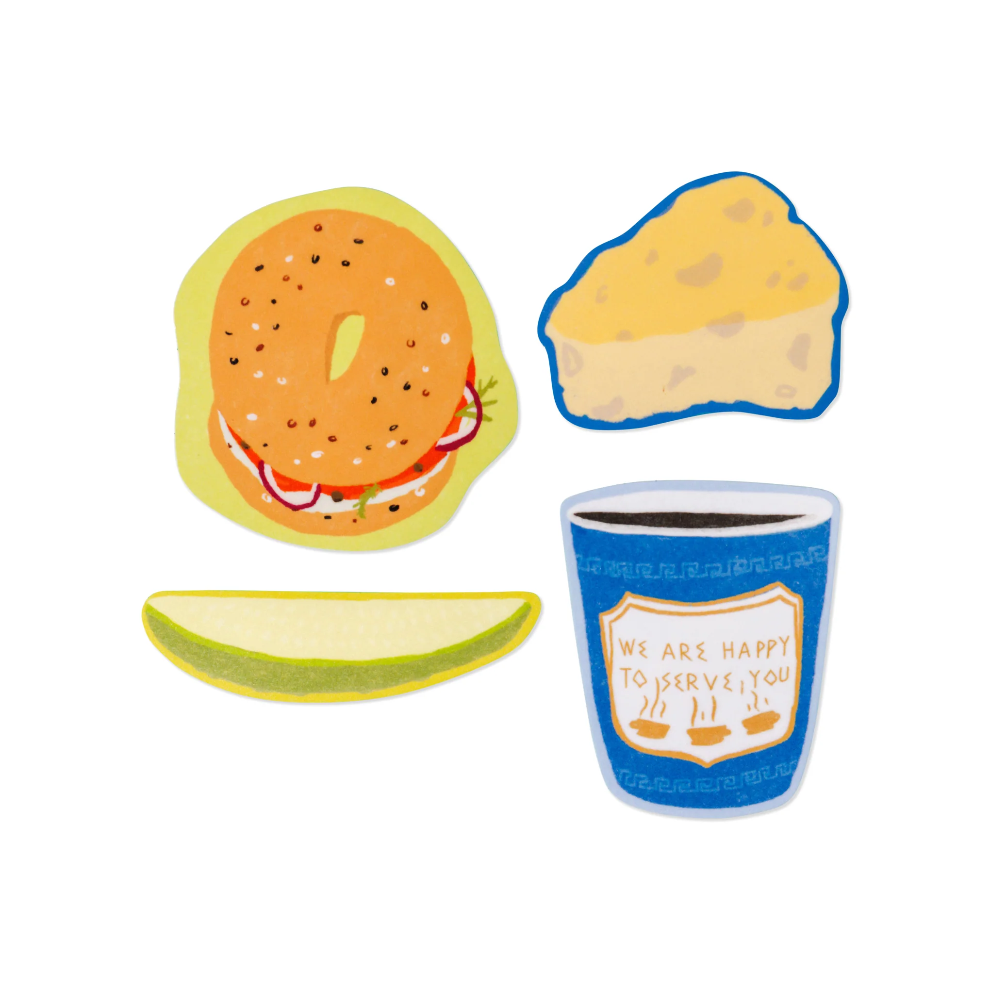 Food Sticker Pack - Set of 4 - Deli
