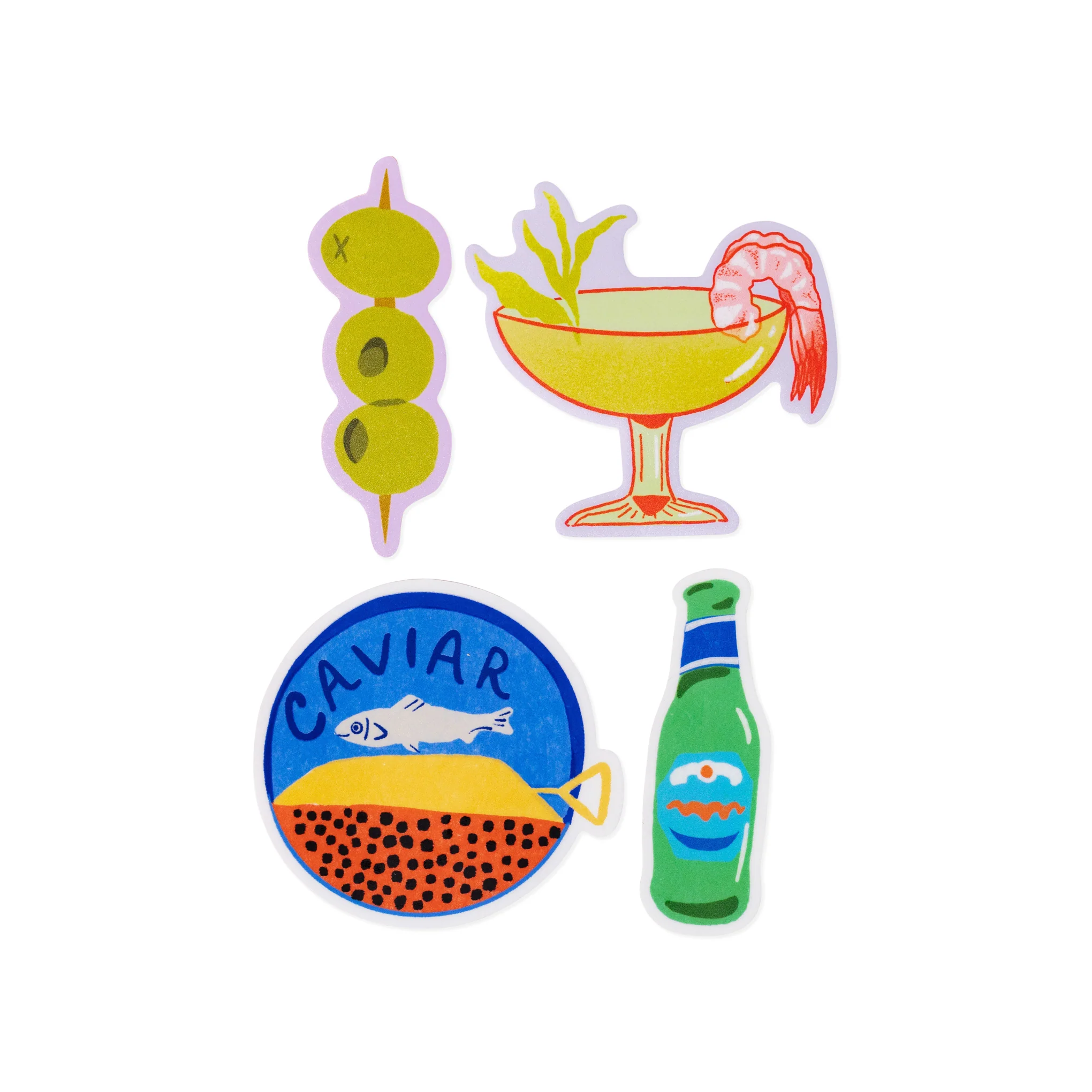 Food Sticker Pack - Set of 4 - Dinner