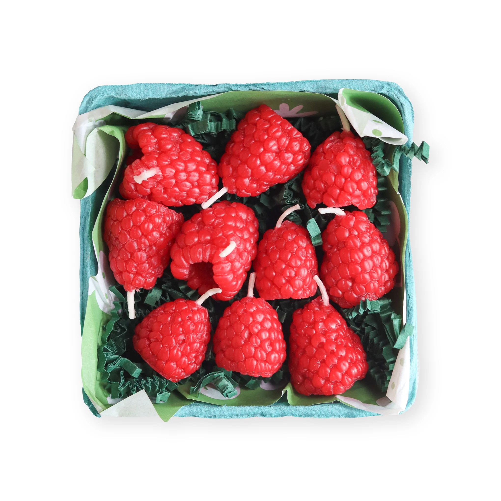 Fruit Beeswax Party Candles - Raspberries S/8