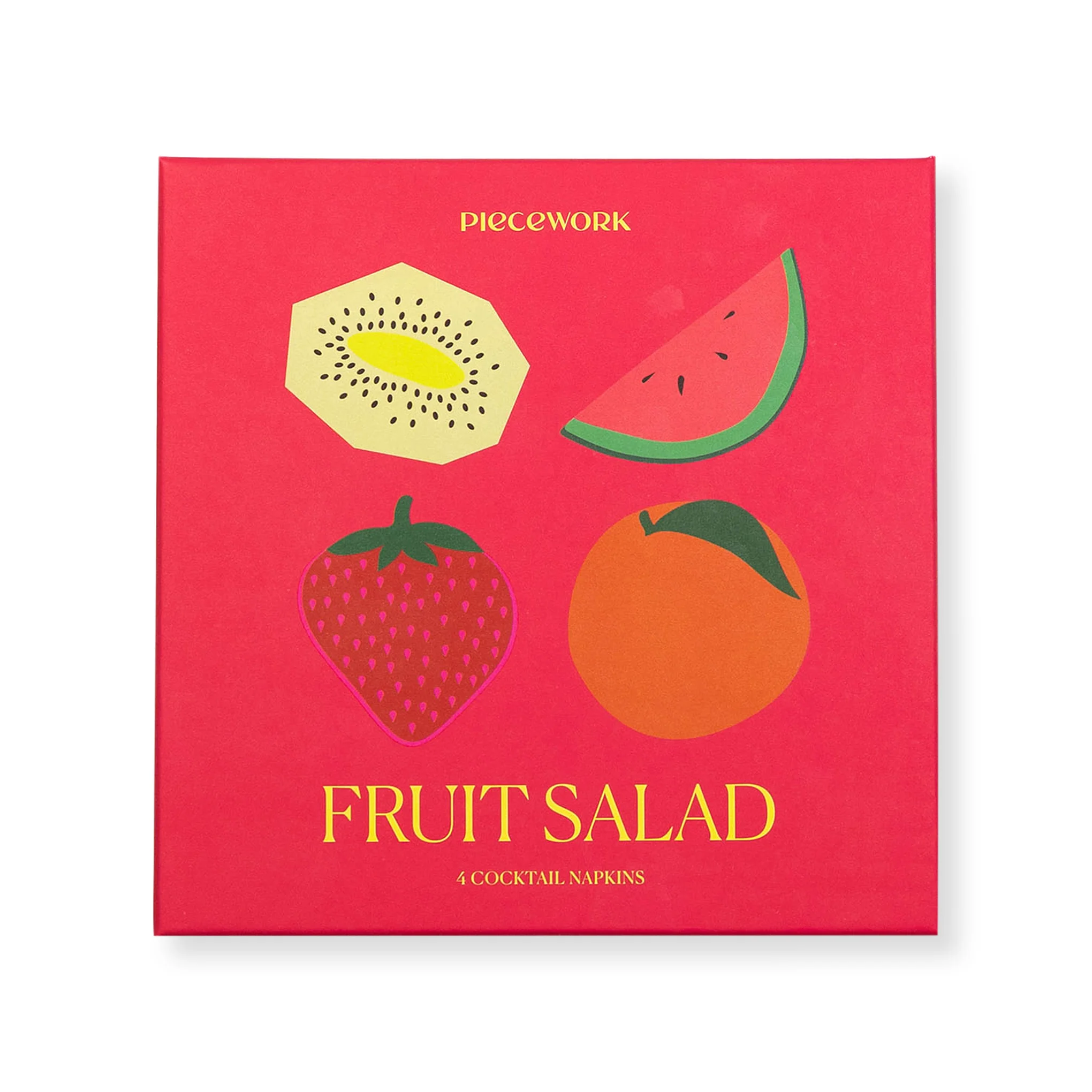 Fruit Salad Linen Cocktail Napkins - Set of 4 - Image 3