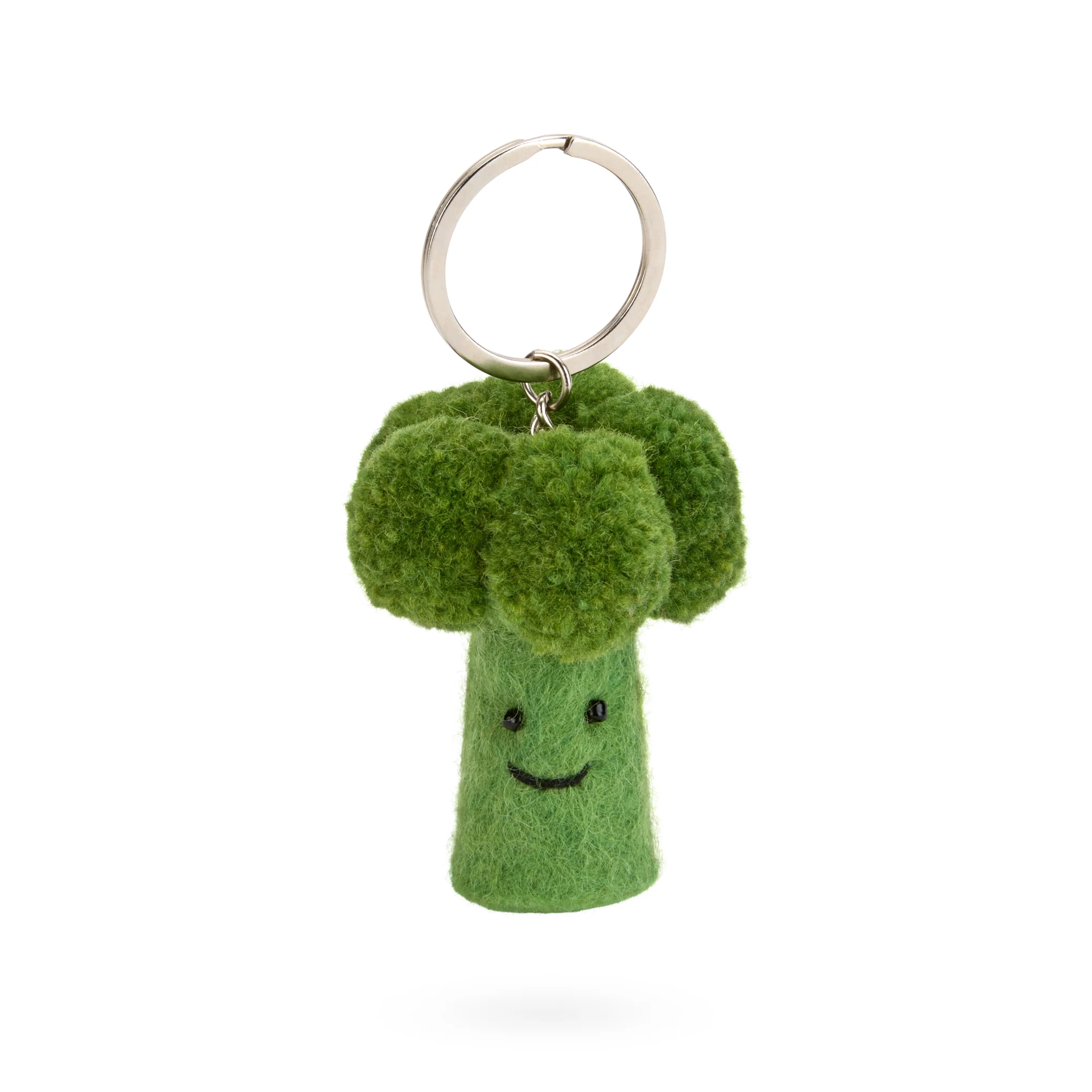 Fruit & Vegetable Felt Wool Keychain - Broccoli