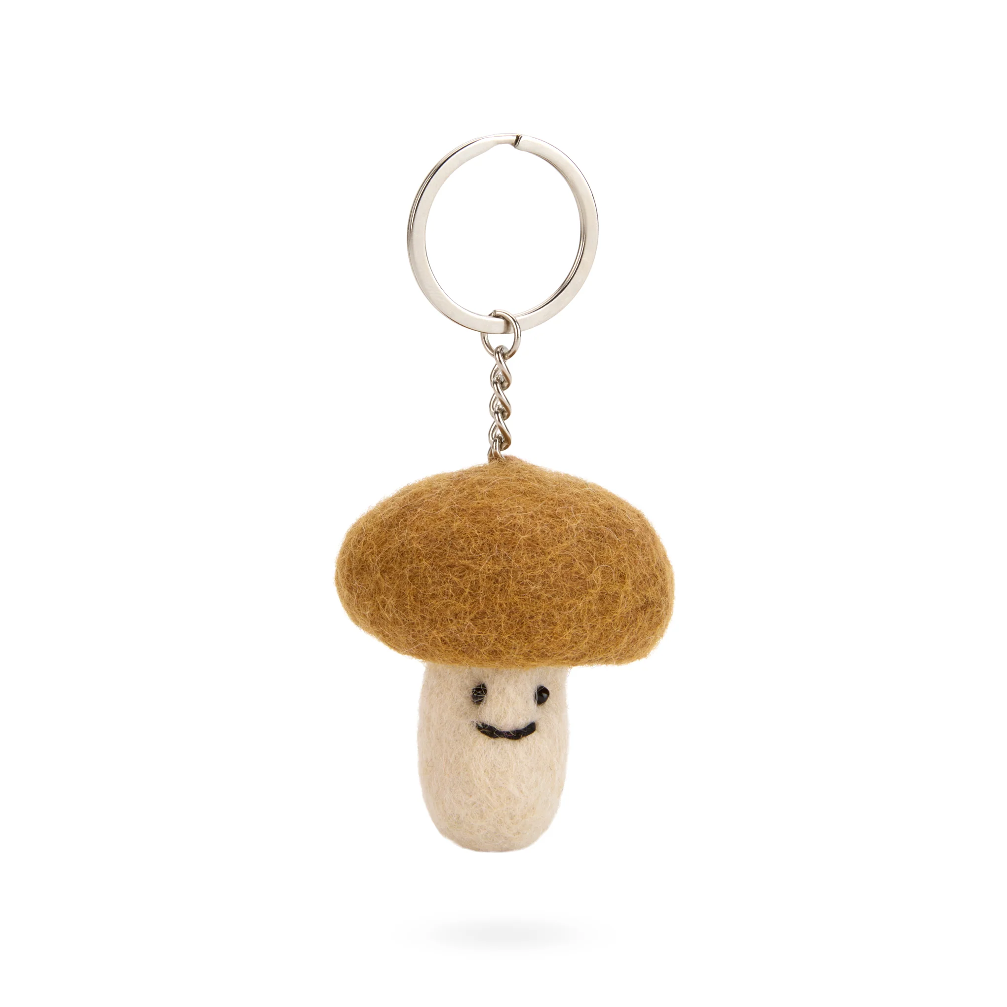 Fruit & Vegetable Felt Wool Keychain - Mushroom