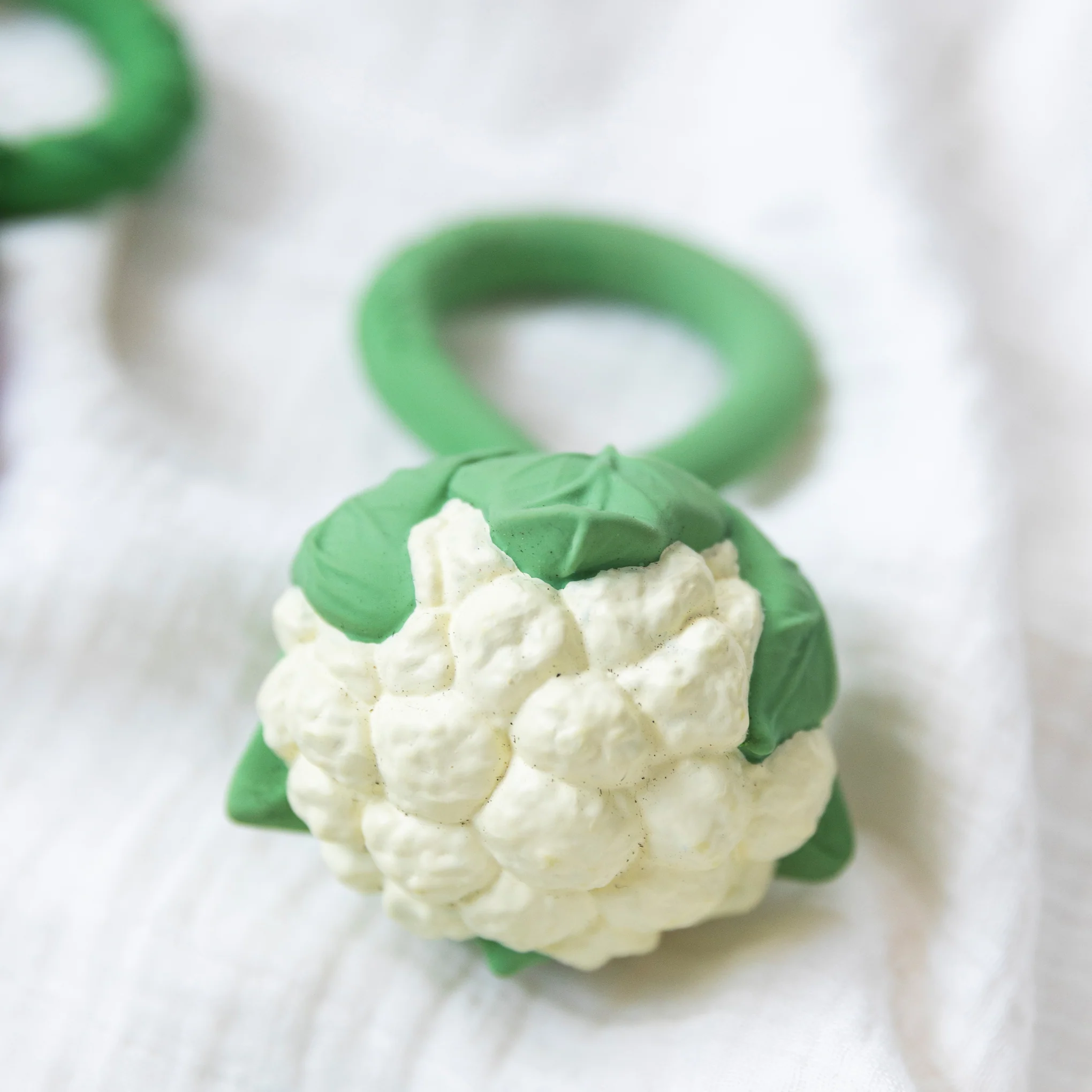 Fruit & Veggie Rattle Toy - Cauliflower - Image 3