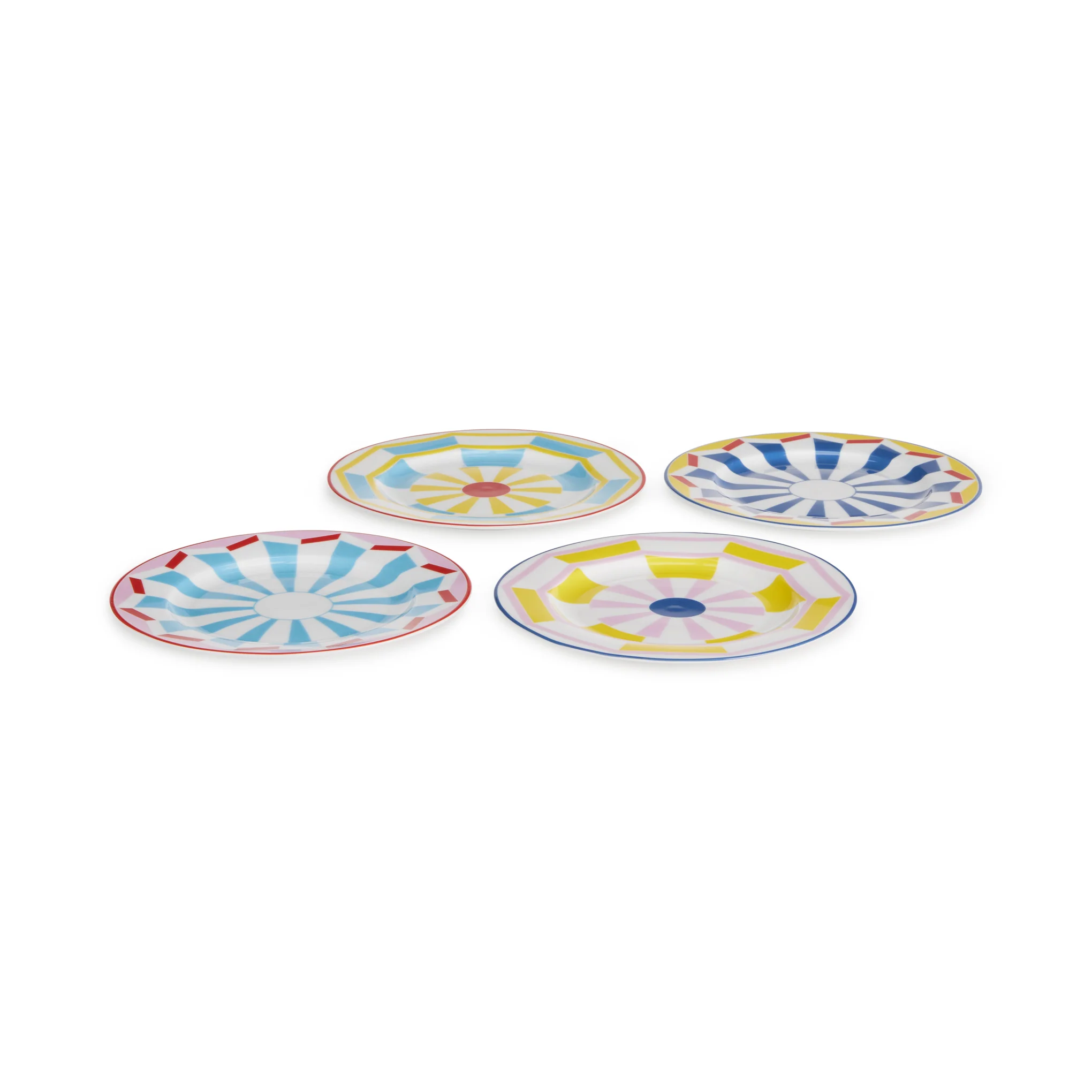 Geocromia Porcelain Dinnerware - Dessert Plate Set of 4 - Image 3