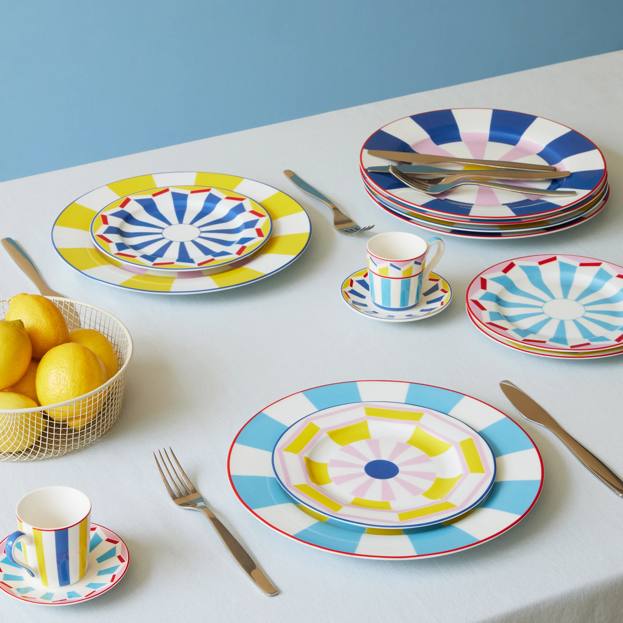 Geocromia Porcelain Dinnerware - Dinner Plate Set of 6 - Image 2