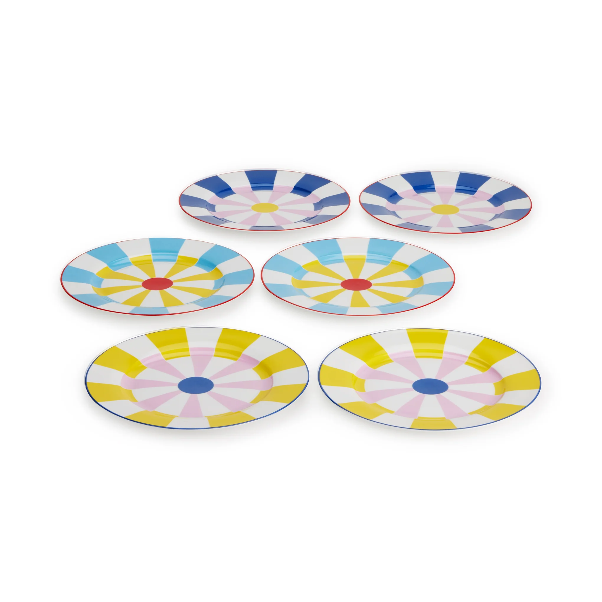Geocromia Porcelain Dinnerware - Dinner Plate Set of 6 - Image 3