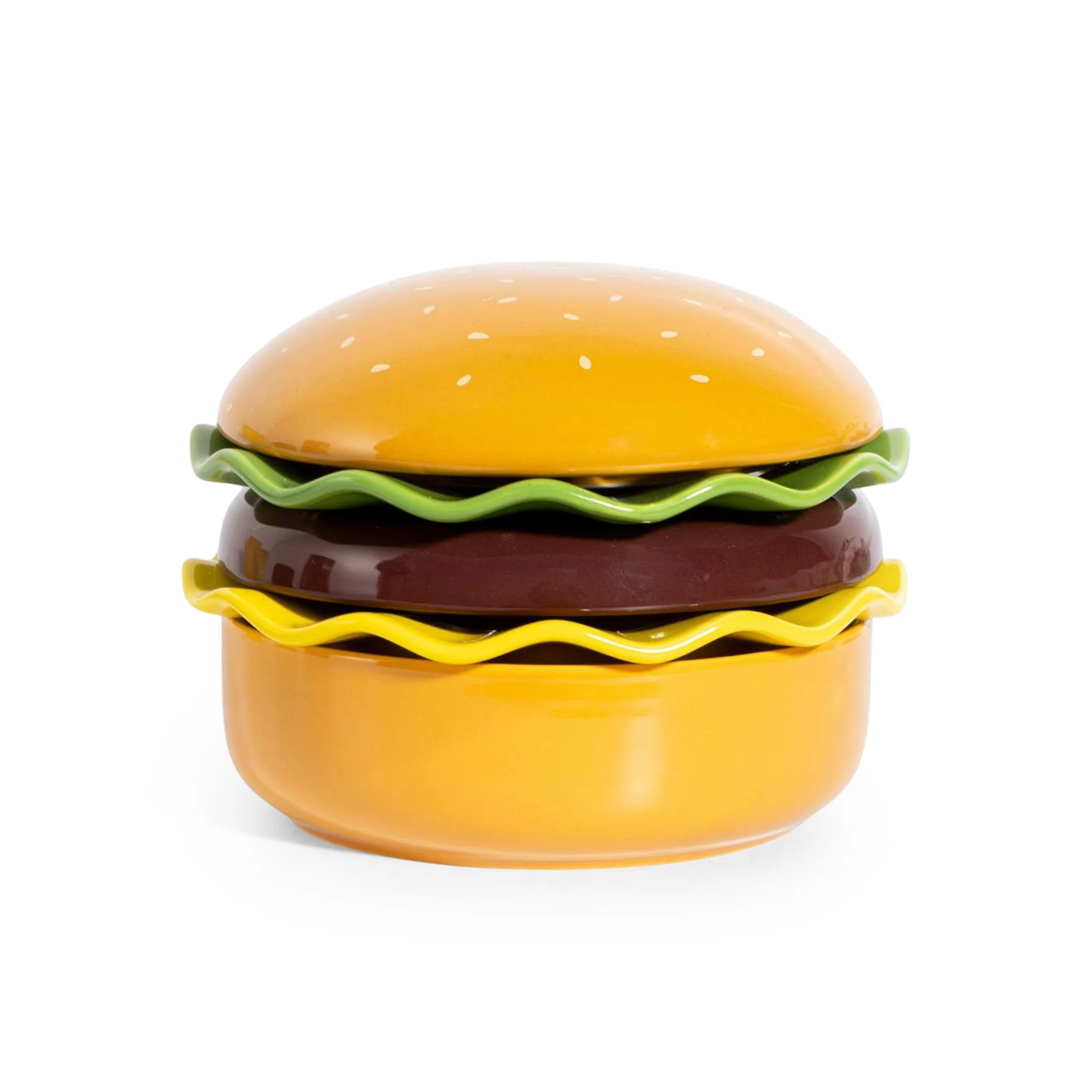 Hamburger Ceramic Stacking Plate Set