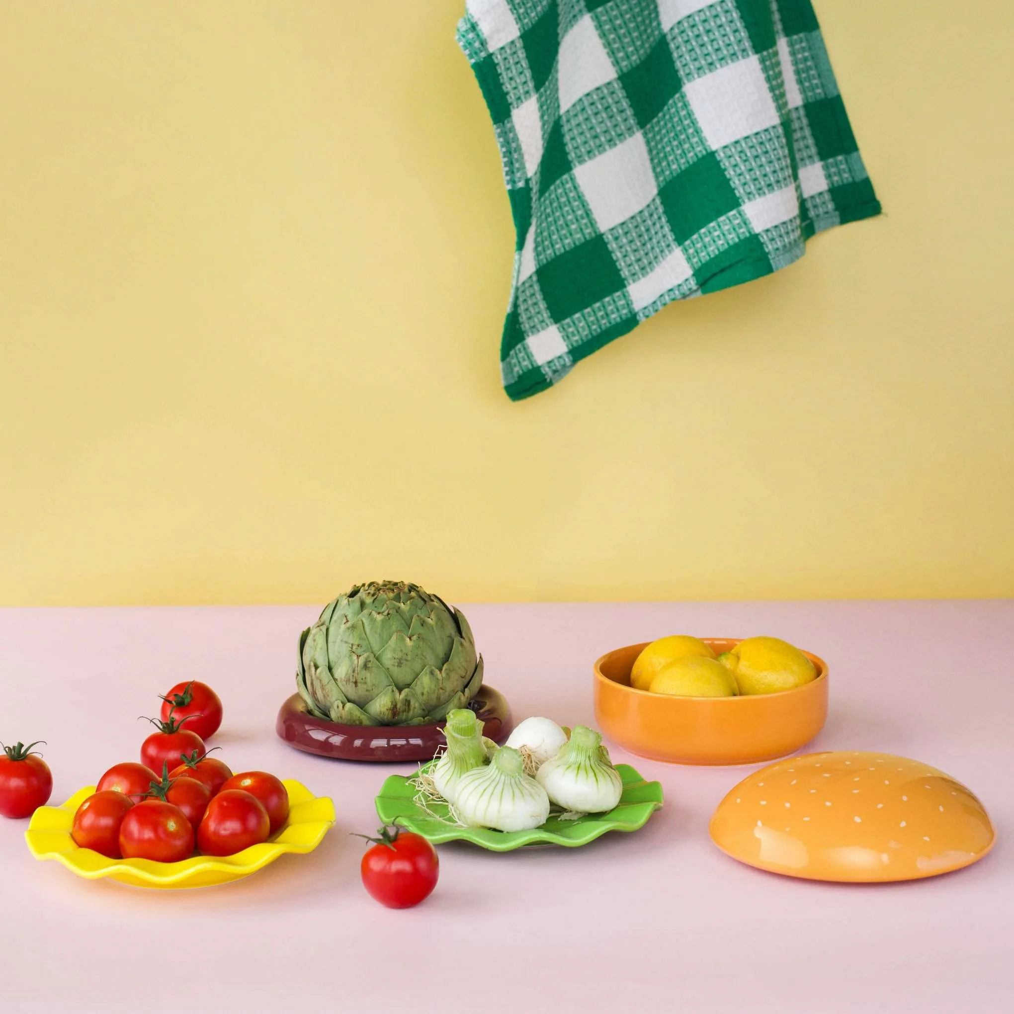 Hamburger Ceramic Stacking Plate Set - Image 2