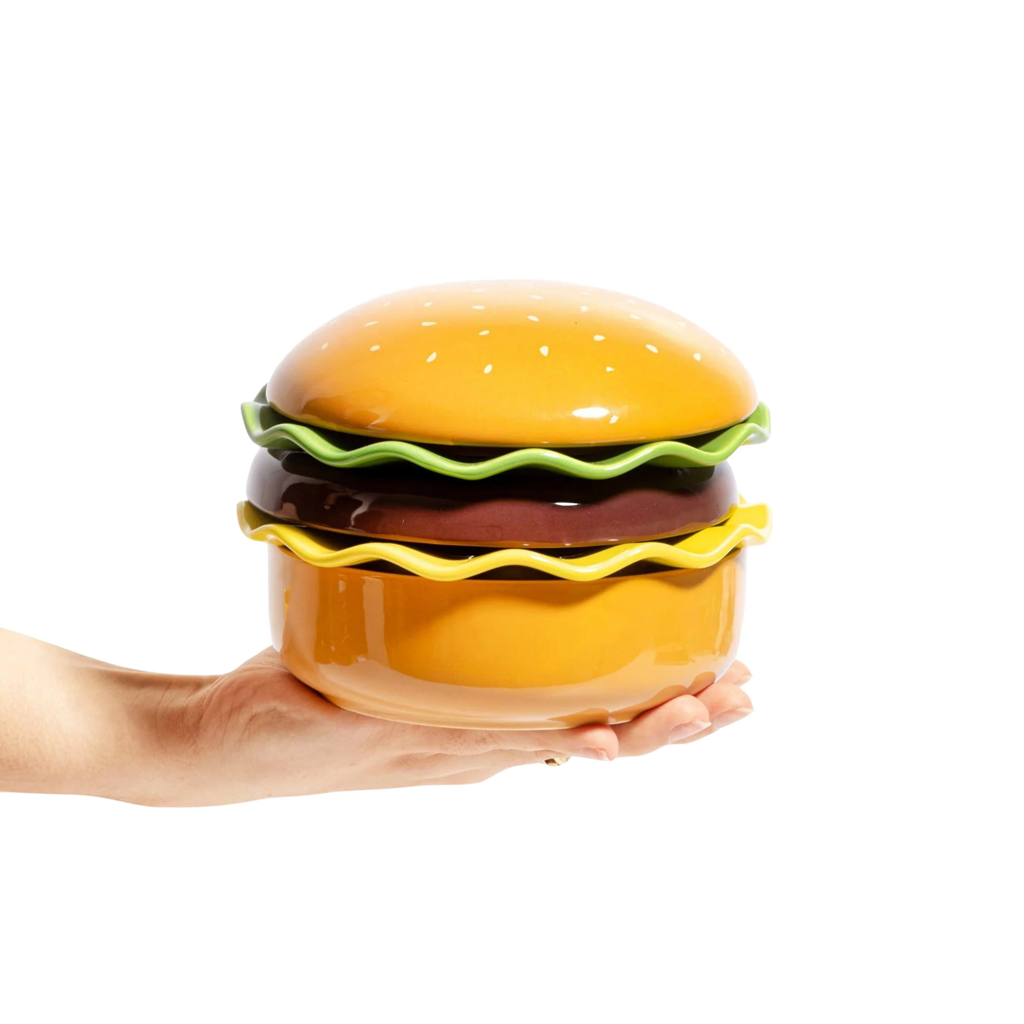 Hamburger Ceramic Stacking Plate Set - Image 5