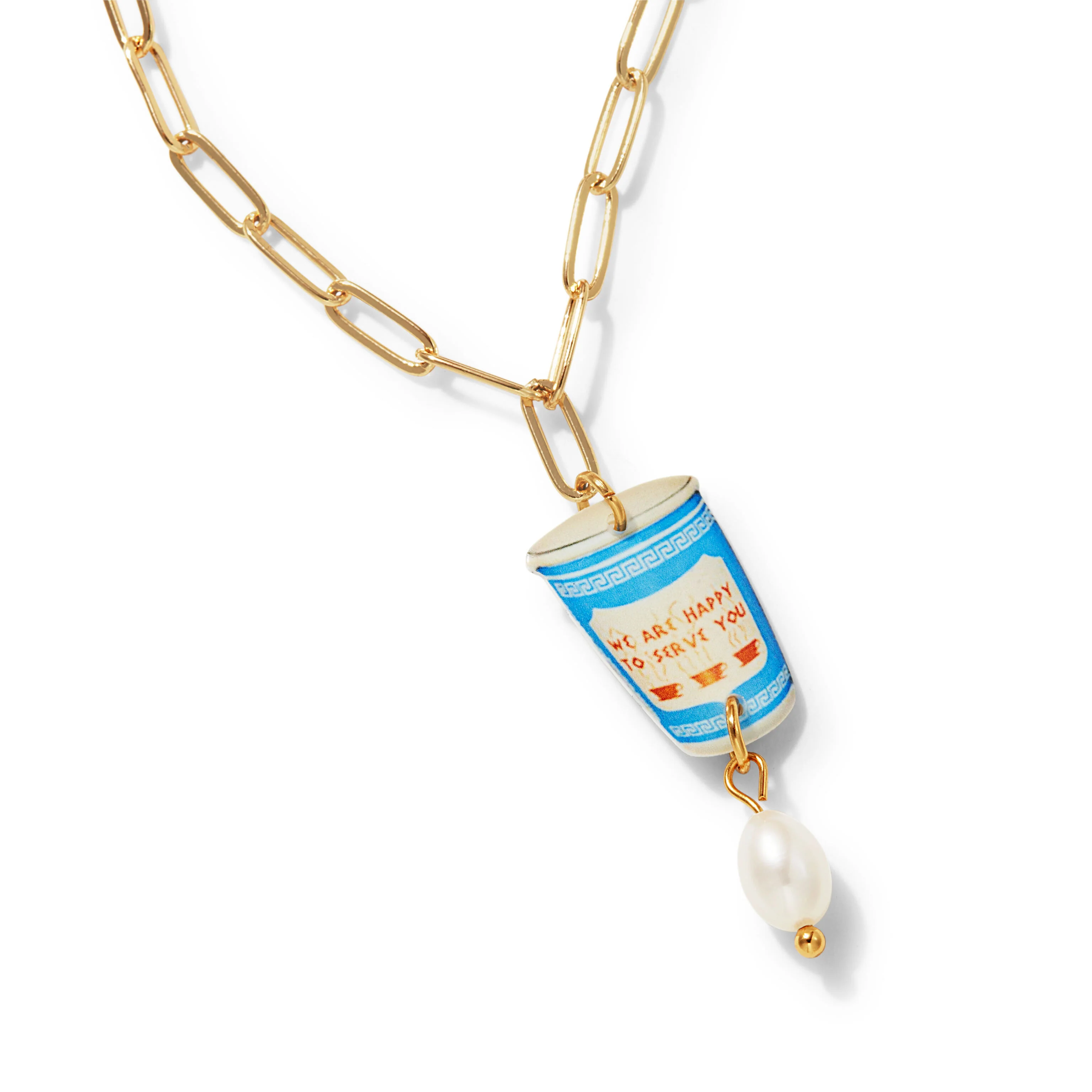Haricot Vert NYC Charm Pendant Necklace - Coffee Cup - Image 2