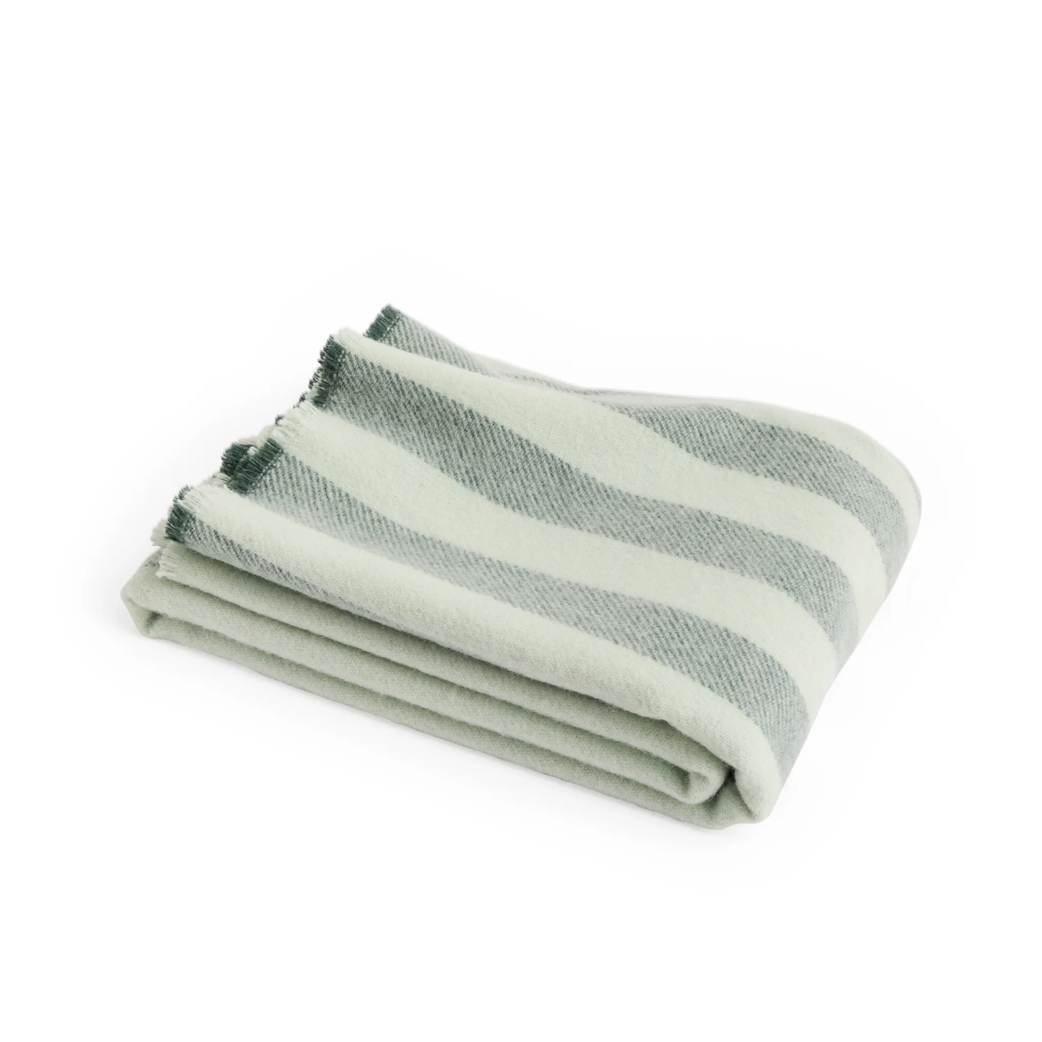 HAY Duo Striped Wool Throw - Mint