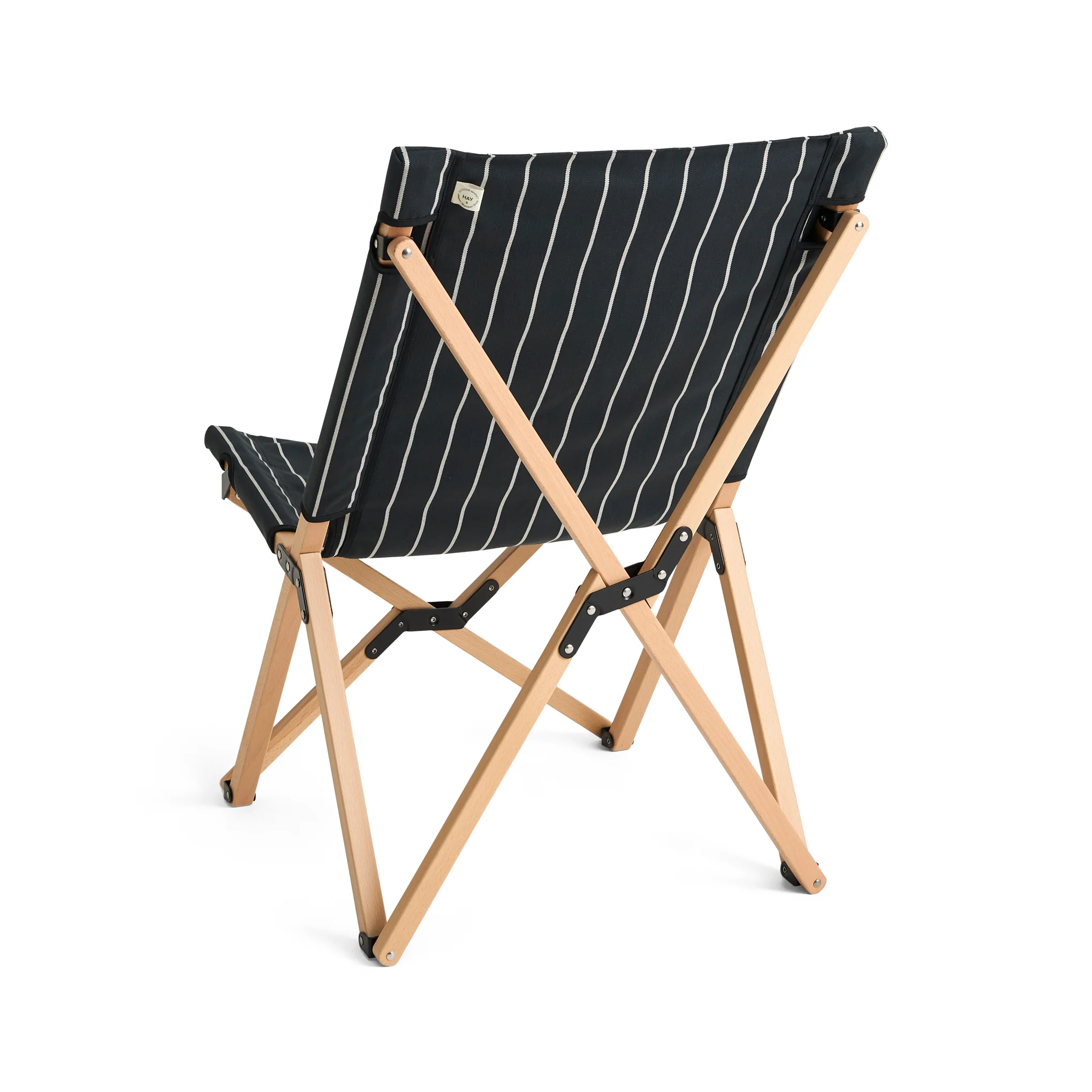 HAY Outdoor Market by Jasper Morrison Shop Folding Chair - Black/ Beige - Image 4