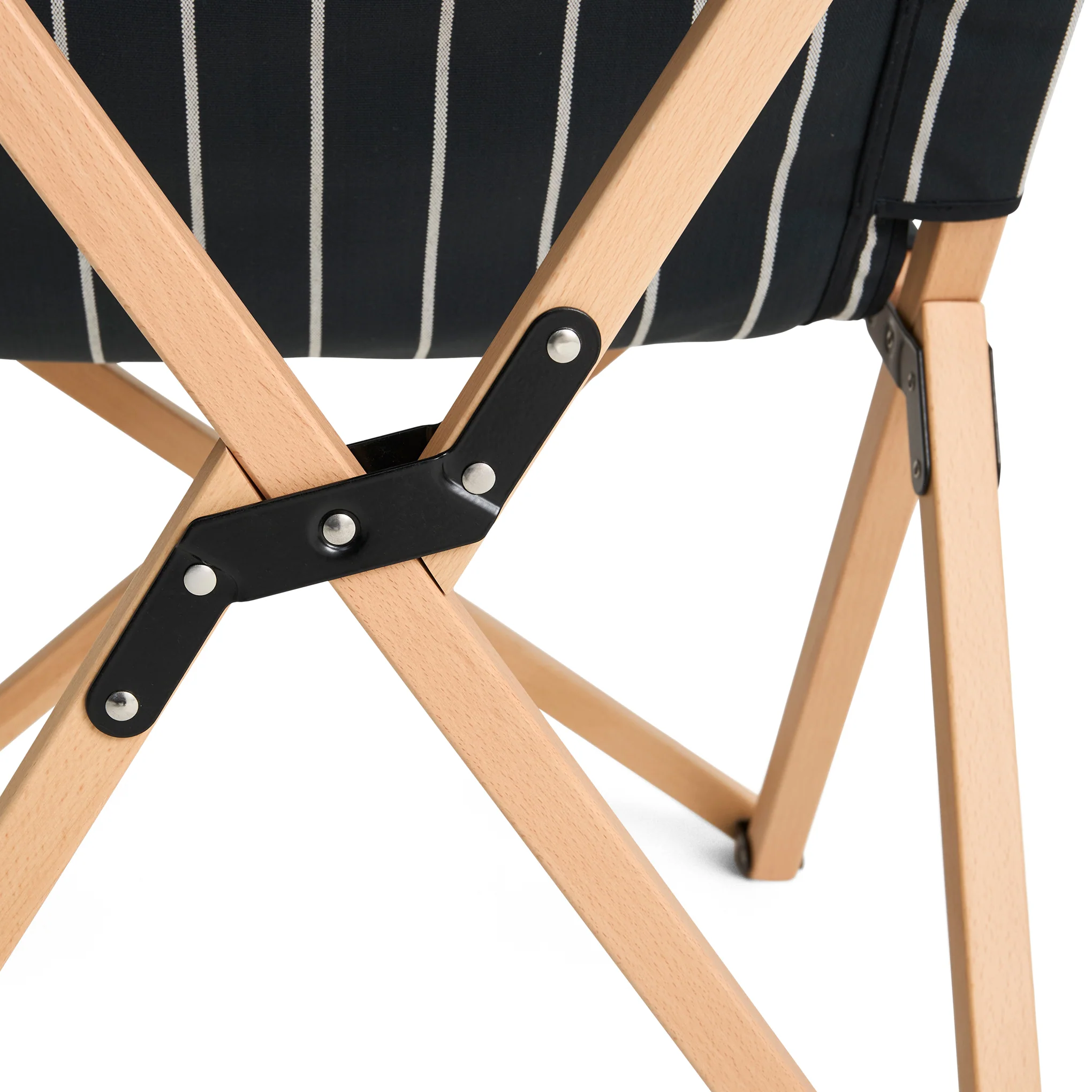 HAY Outdoor Market by Jasper Morrison Shop Folding Chair - Black/ Beige - Image 5
