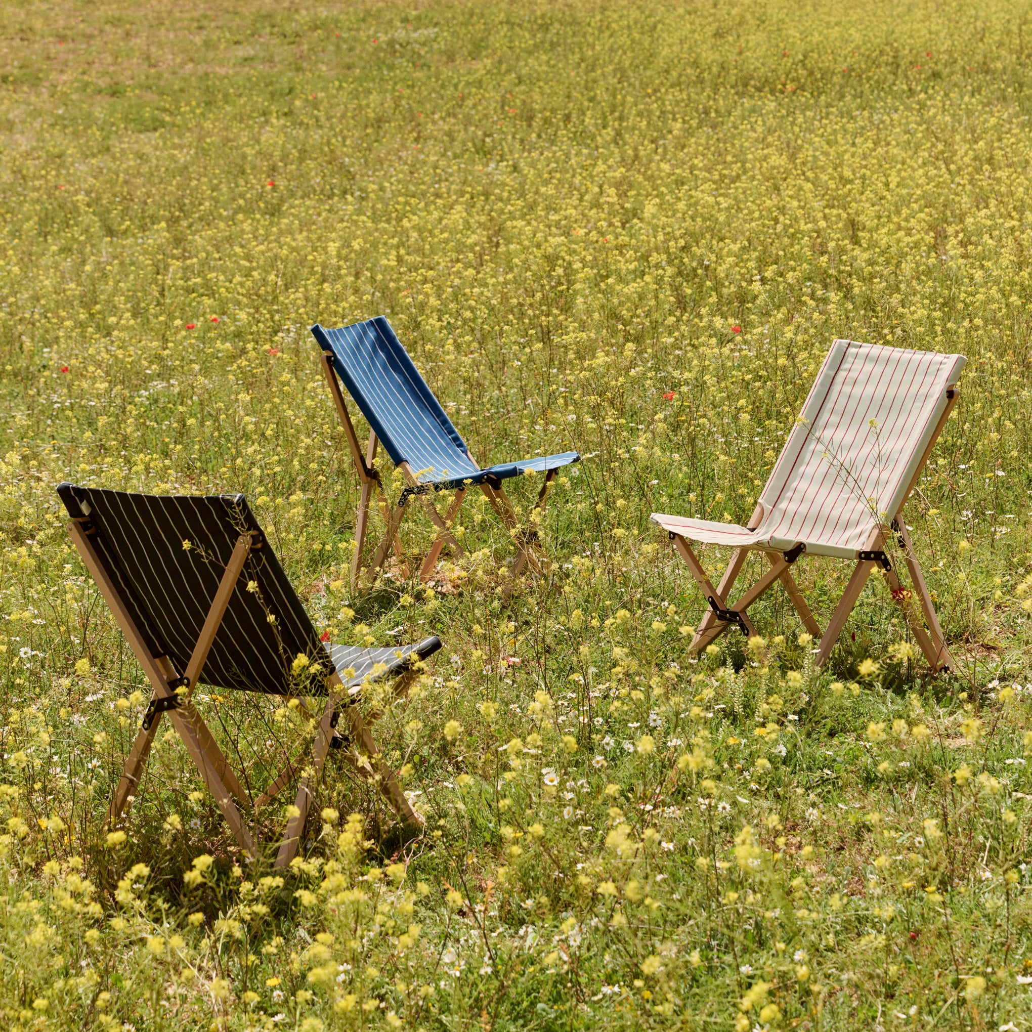 HAY Outdoor Market by Jasper Morrison Shop Folding Chair - Black/ Beige - Image 8