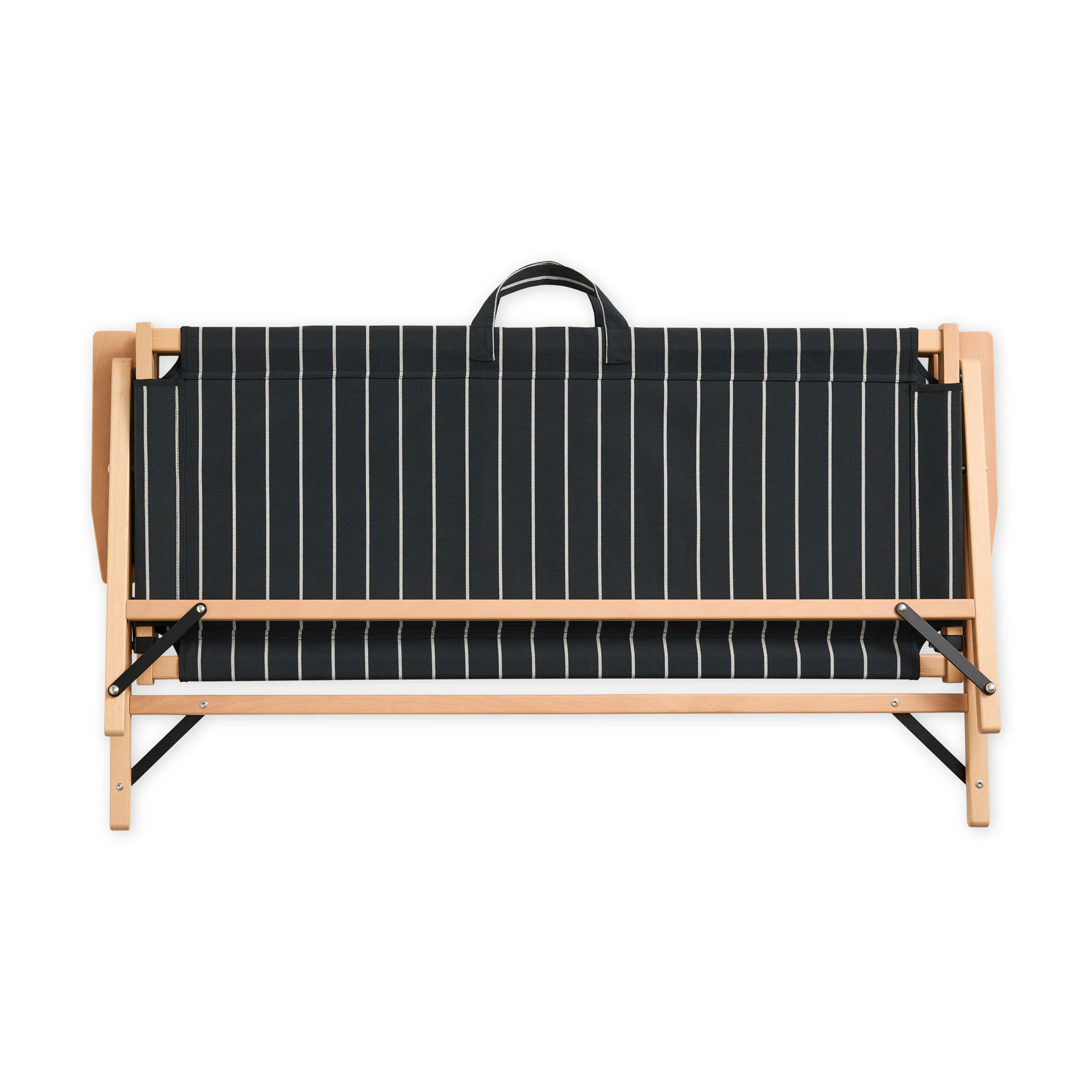 HAY Outdoor Market by Jasper Morrison Shop Folding Sofa - Black/ Beige - Image 5