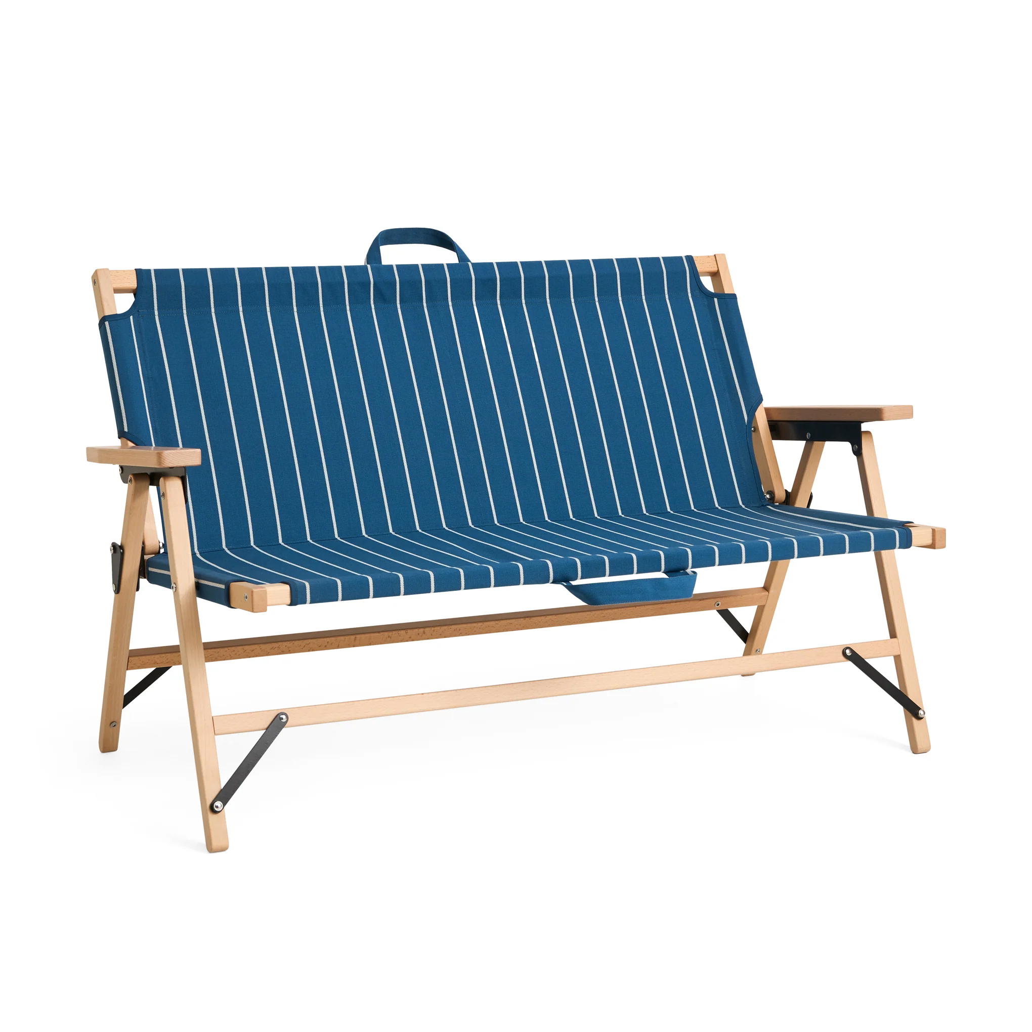 HAY Outdoor Market by Jasper Morrison Shop Folding Sofa - Blue/ Beige