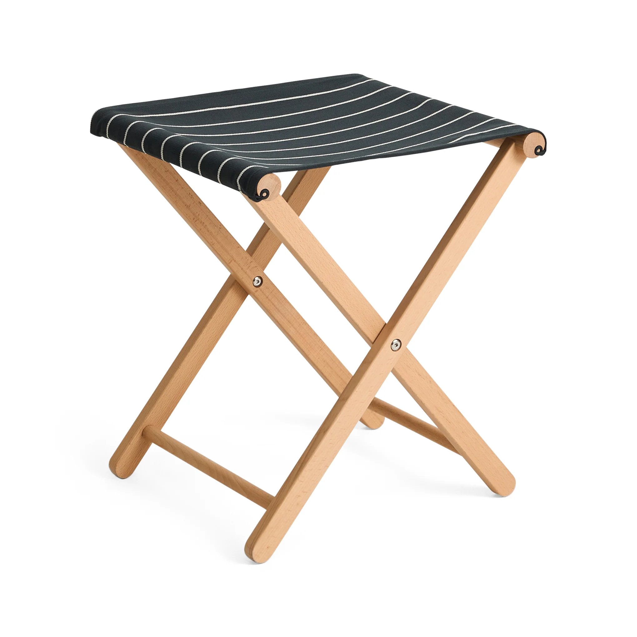 HAY Outdoor Market by Jasper Morrison Shop Folding Stool - Black/ Beige