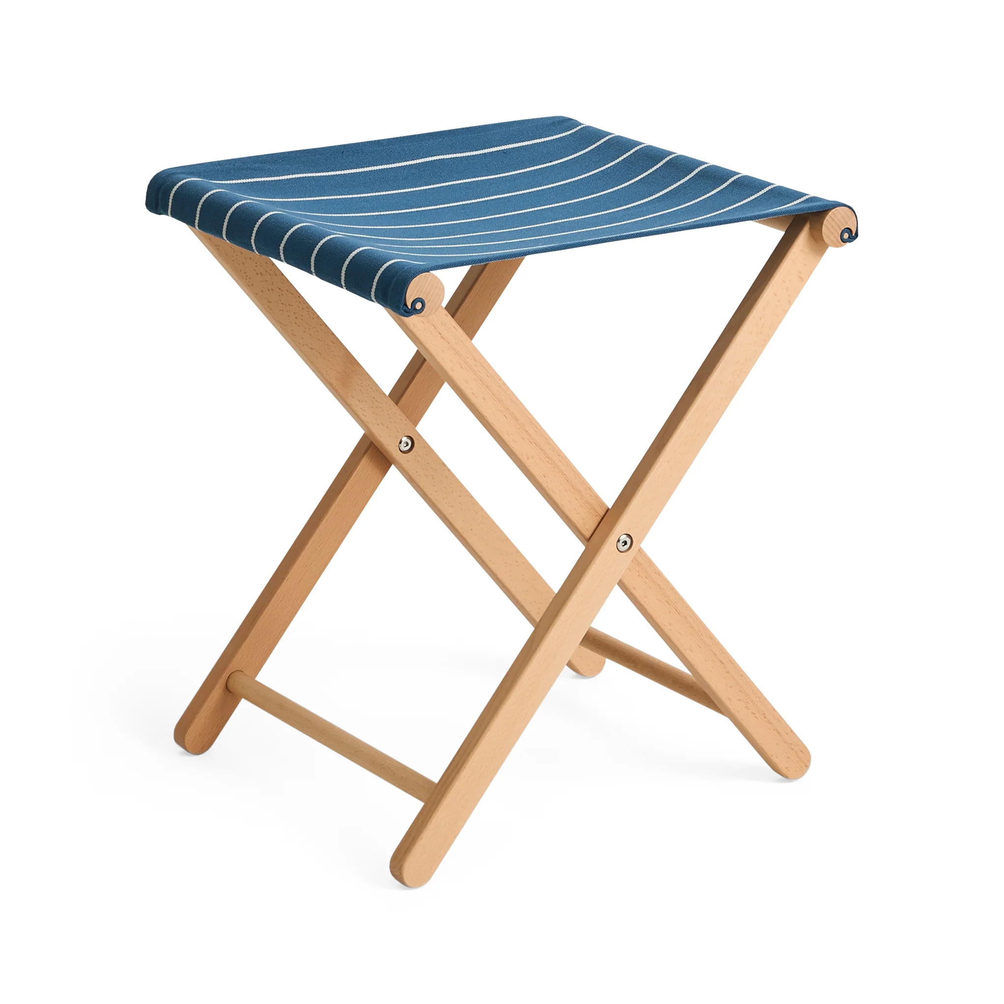 HAY Outdoor Market by Jasper Morrison Shop Folding Stool - Blue/ Beige