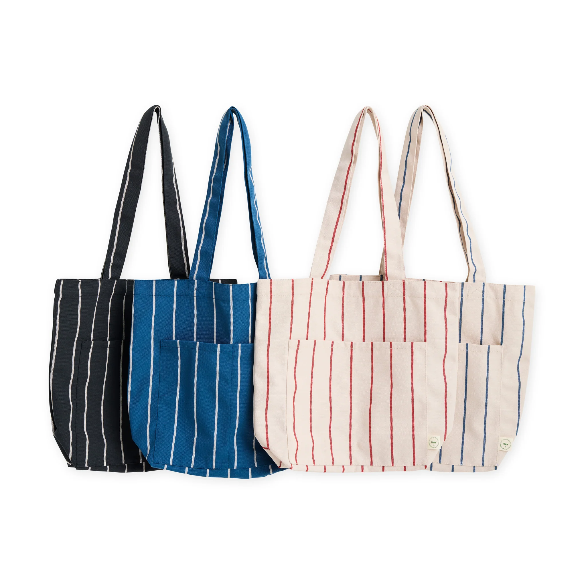 HAY Outdoor Market by Jasper Morrison Shop Market Tote Bag - Beige/ Blue - Image 2