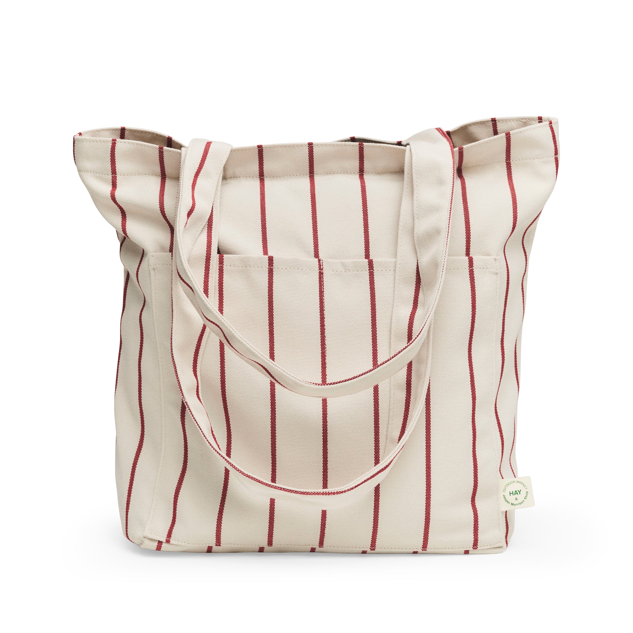 HAY Outdoor Market by Jasper Morrison Shop Market Tote Bag - Beige/ Red - Image 2