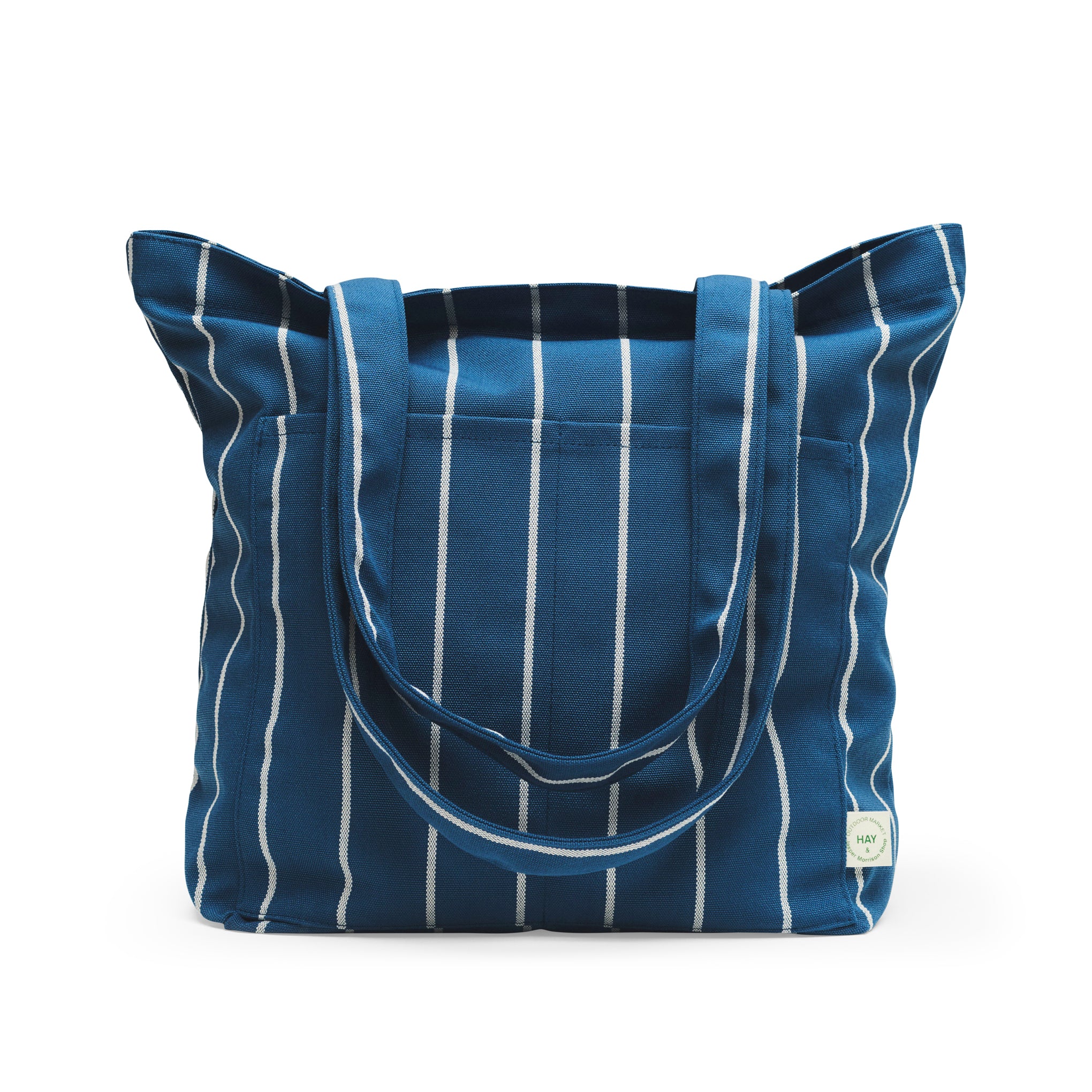 HAY Outdoor Market by Jasper Morrison Shop Market Tote Bag - Blue/ Beige - Image 2