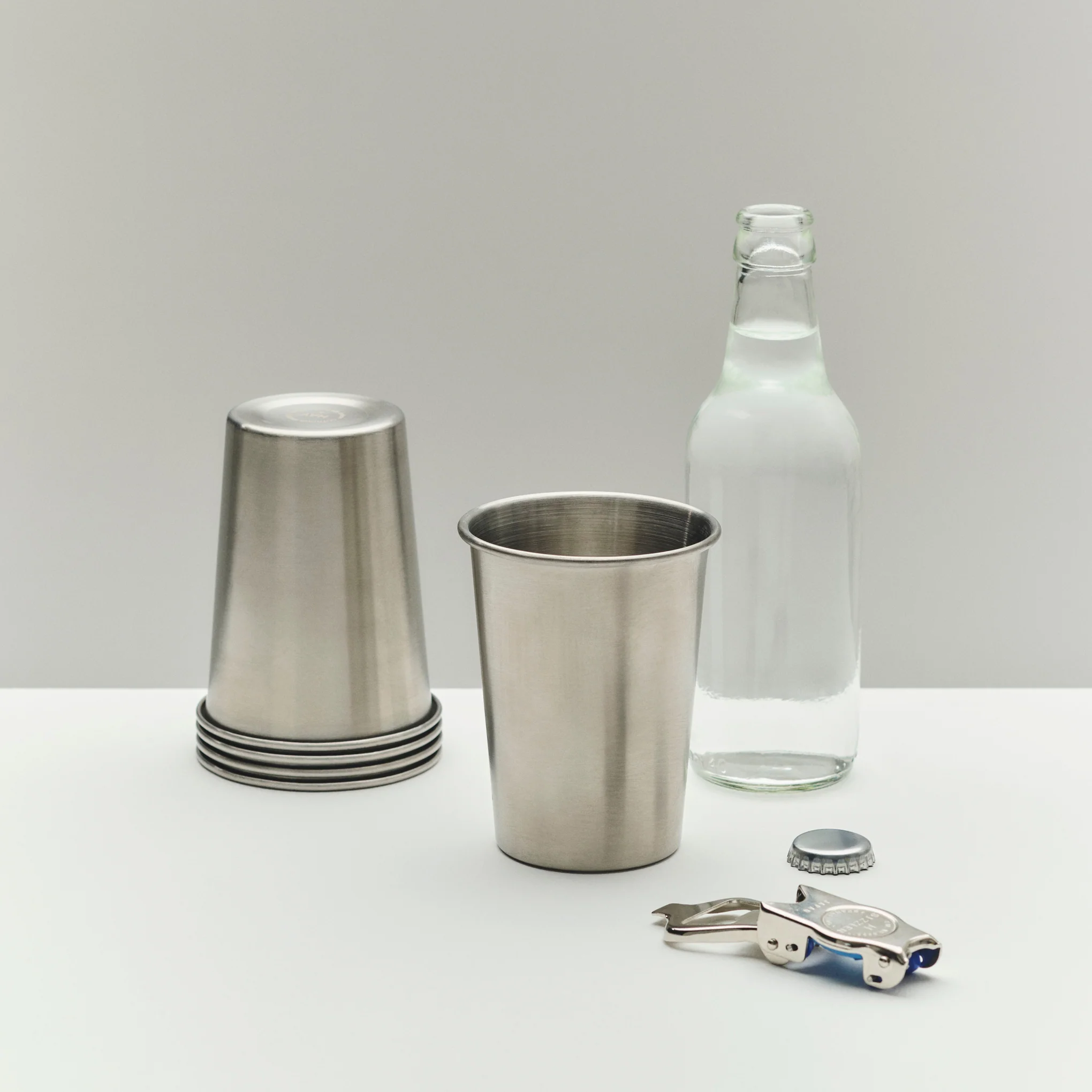 HAY Outdoor Market by Jasper Morrison Shop Steel Cups - Set of 2 - Medium - Image 3