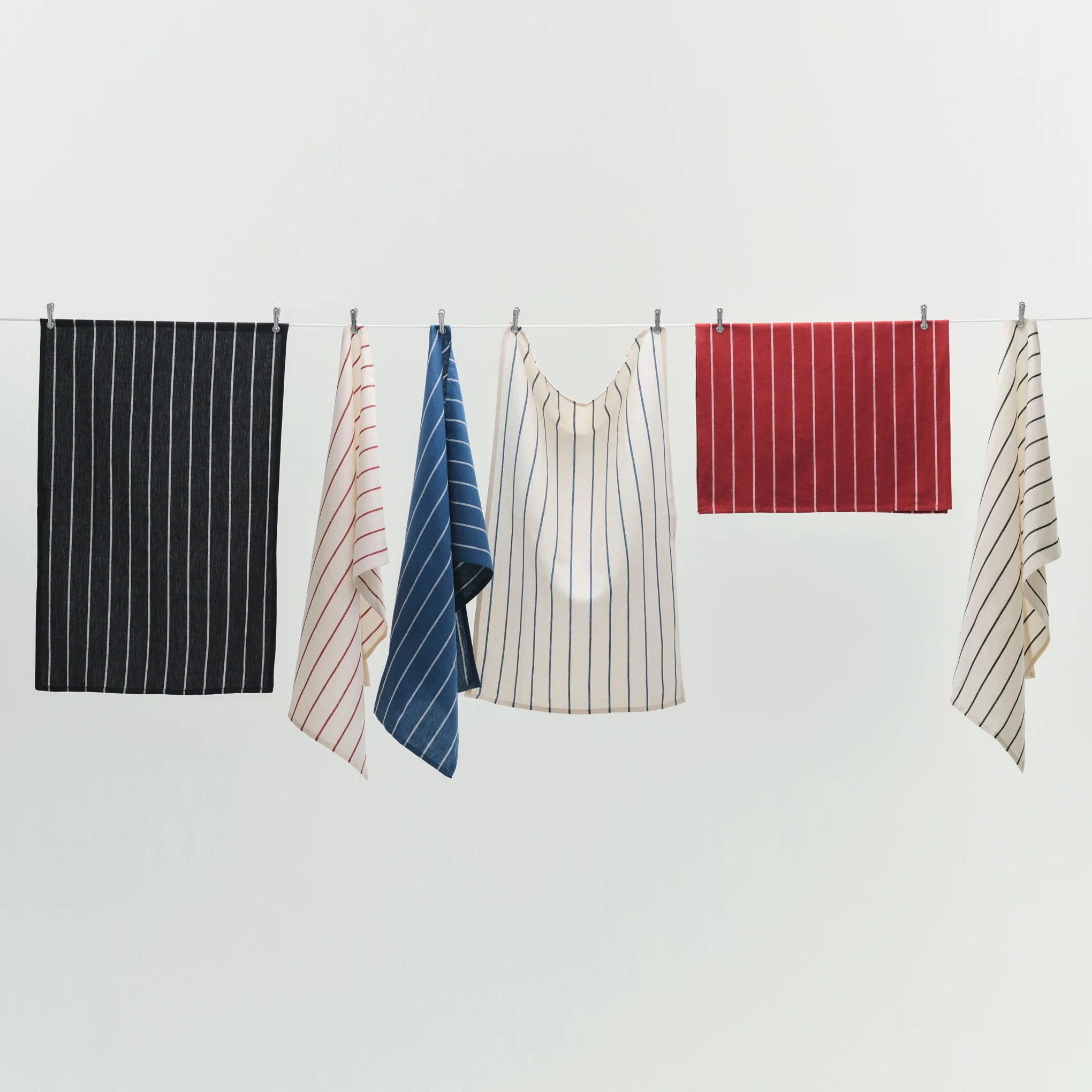 HAY Outdoor Market by Jasper Morrison Shop Tea Towels - Set of 2 - Blue/ Beige - Image 7