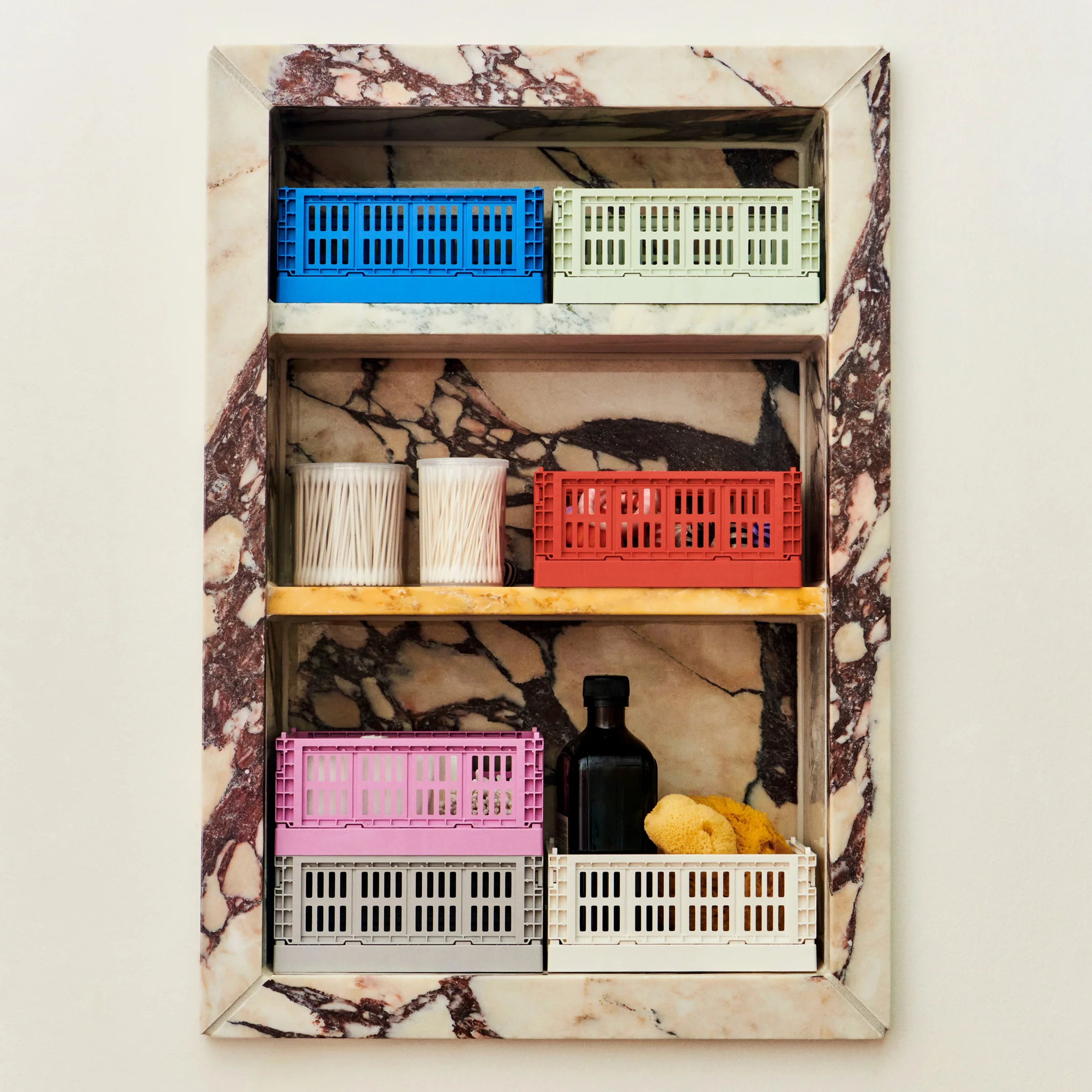 HAY Recycled Plastic Collapsible Color Crate - Off White - Image 13