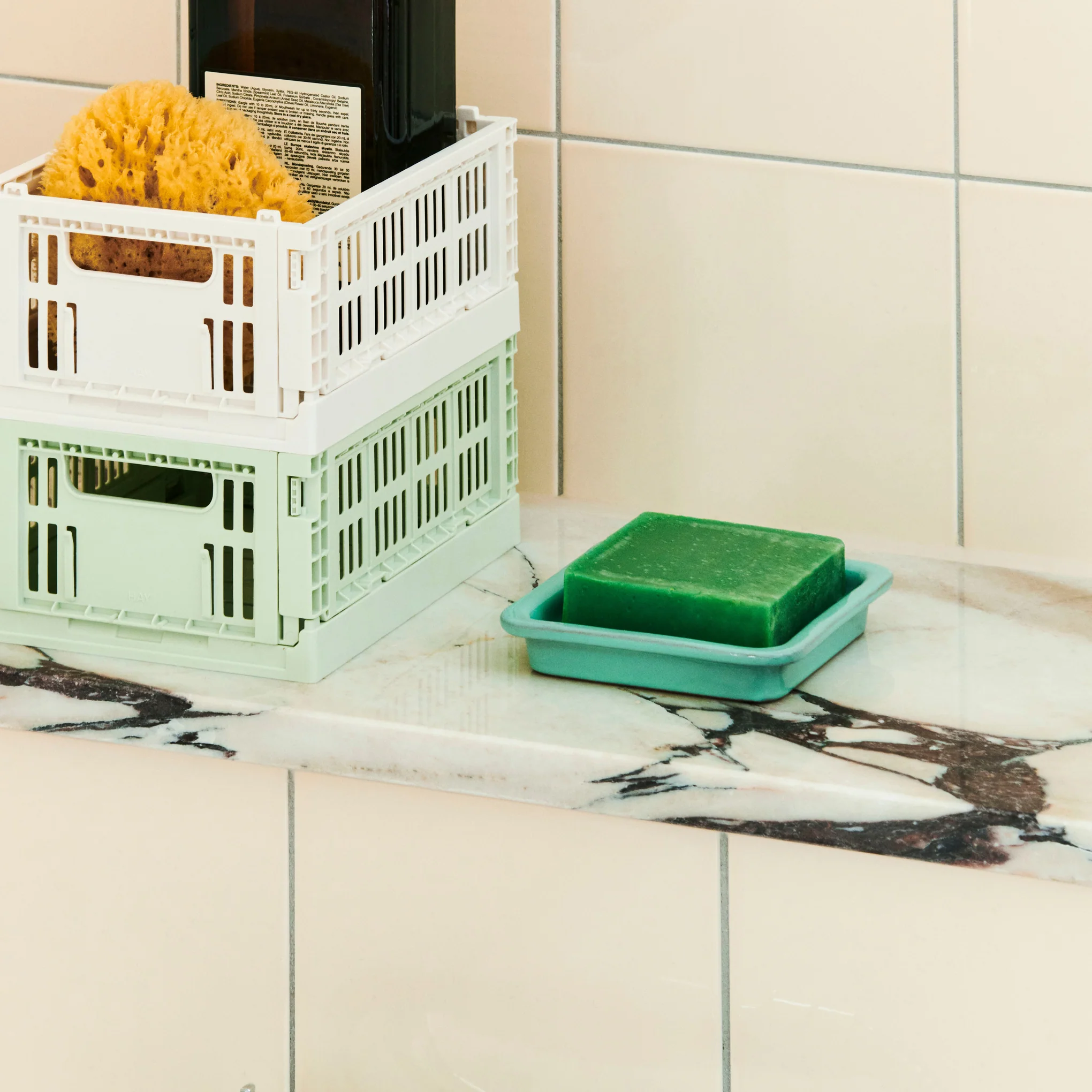 HAY Recycled Plastic Collapsible Color Crate - Off White - Image 18