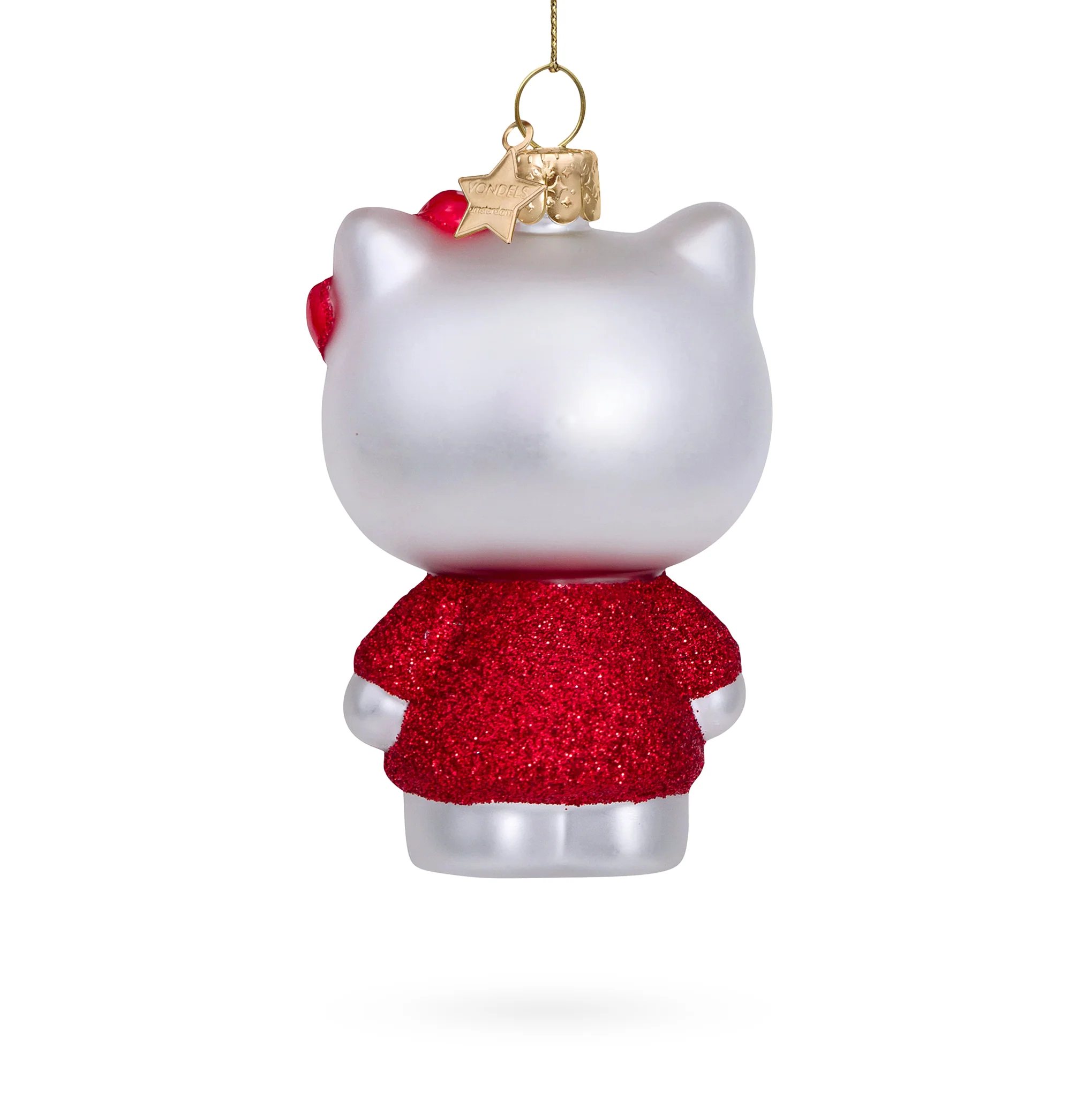 Hello Kitty Glass Holiday Ornament - Hello Kitty Red Dress - Image 4