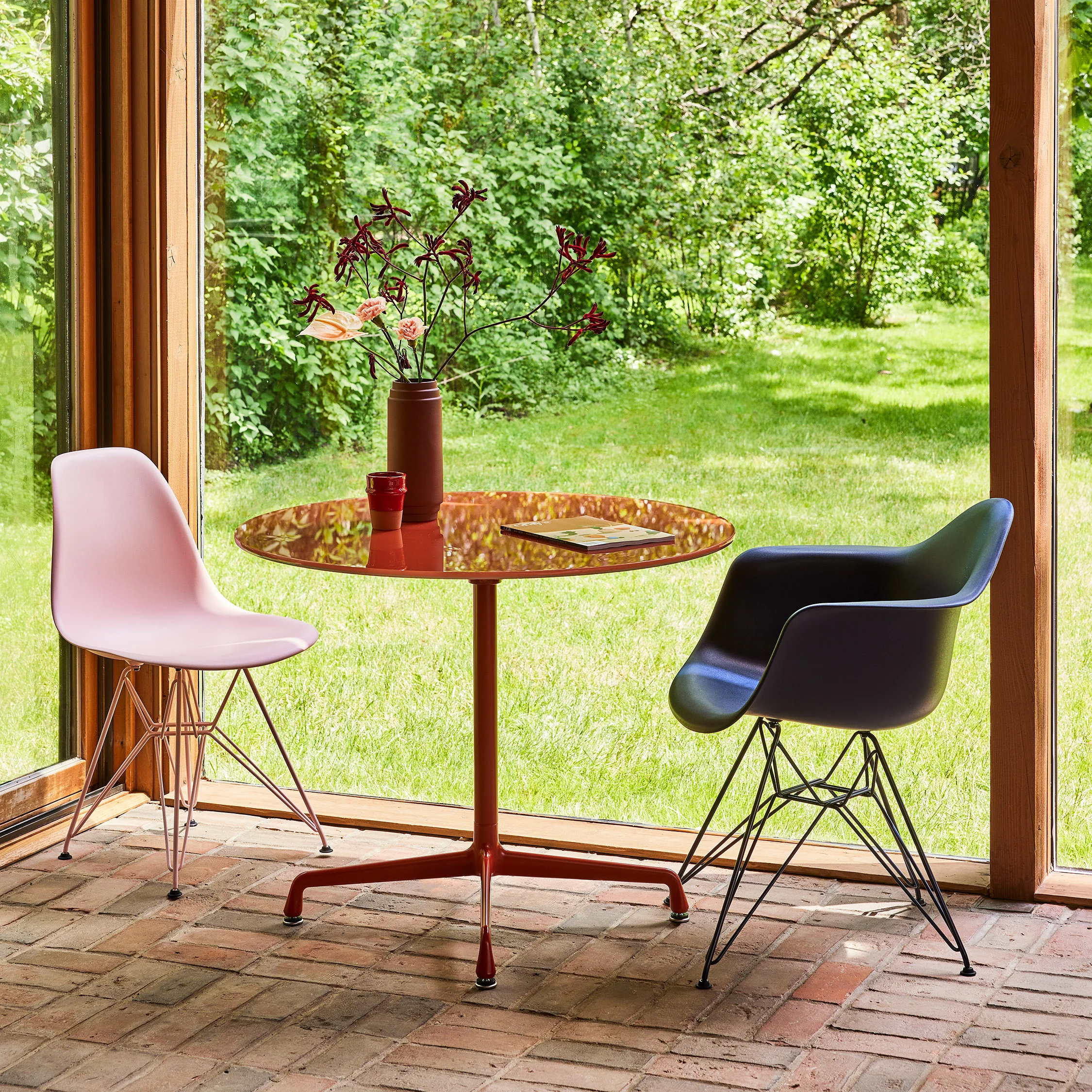 Herman Miller x HAY Eames Molded Recycled Plastic Armchair - Black Blue - Image 2
