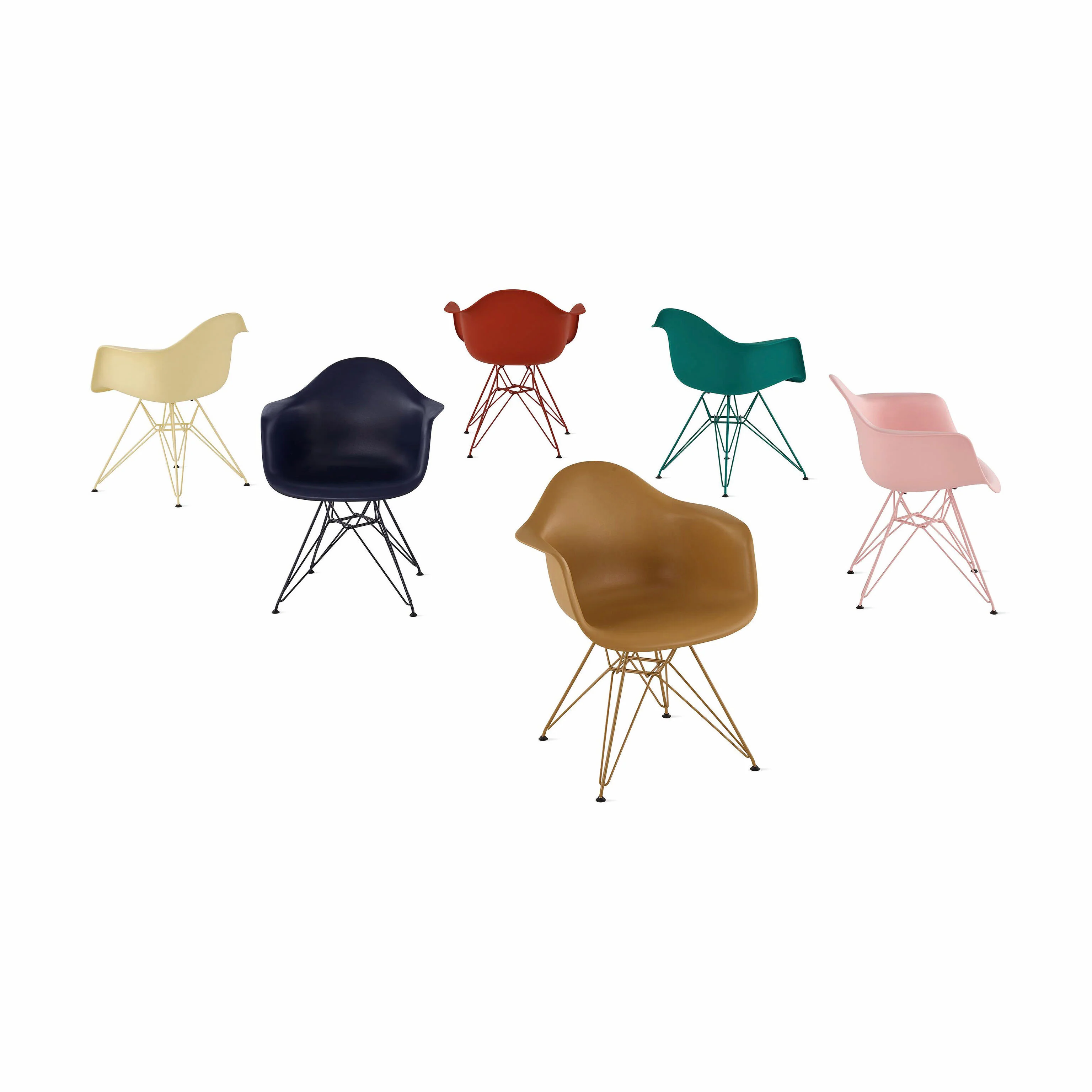 Herman Miller x HAY Eames Molded Recycled Plastic Armchair - Black Blue - Image 8