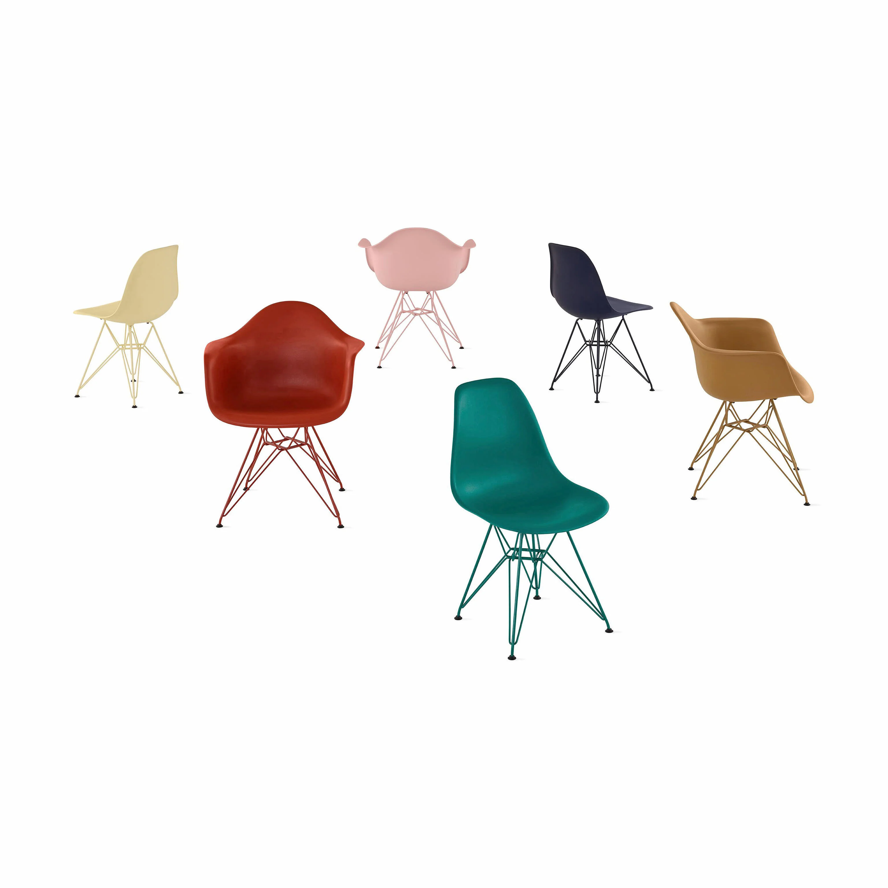 Herman Miller x HAY Eames Molded Recycled Plastic Armchair - Powder Pink - Image 6