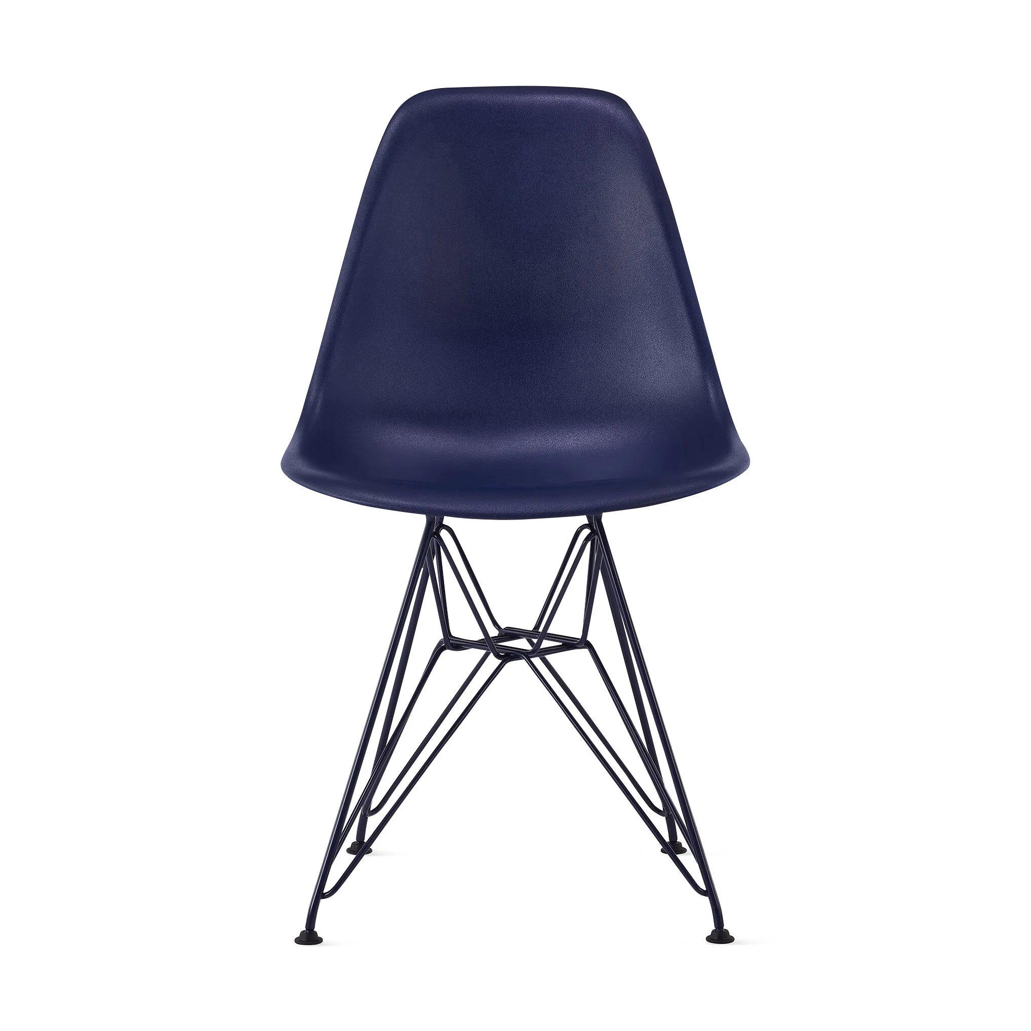 Herman Miller x HAY Eames Molded Recycled Plastic Side Chair - Black Blue - Image 10