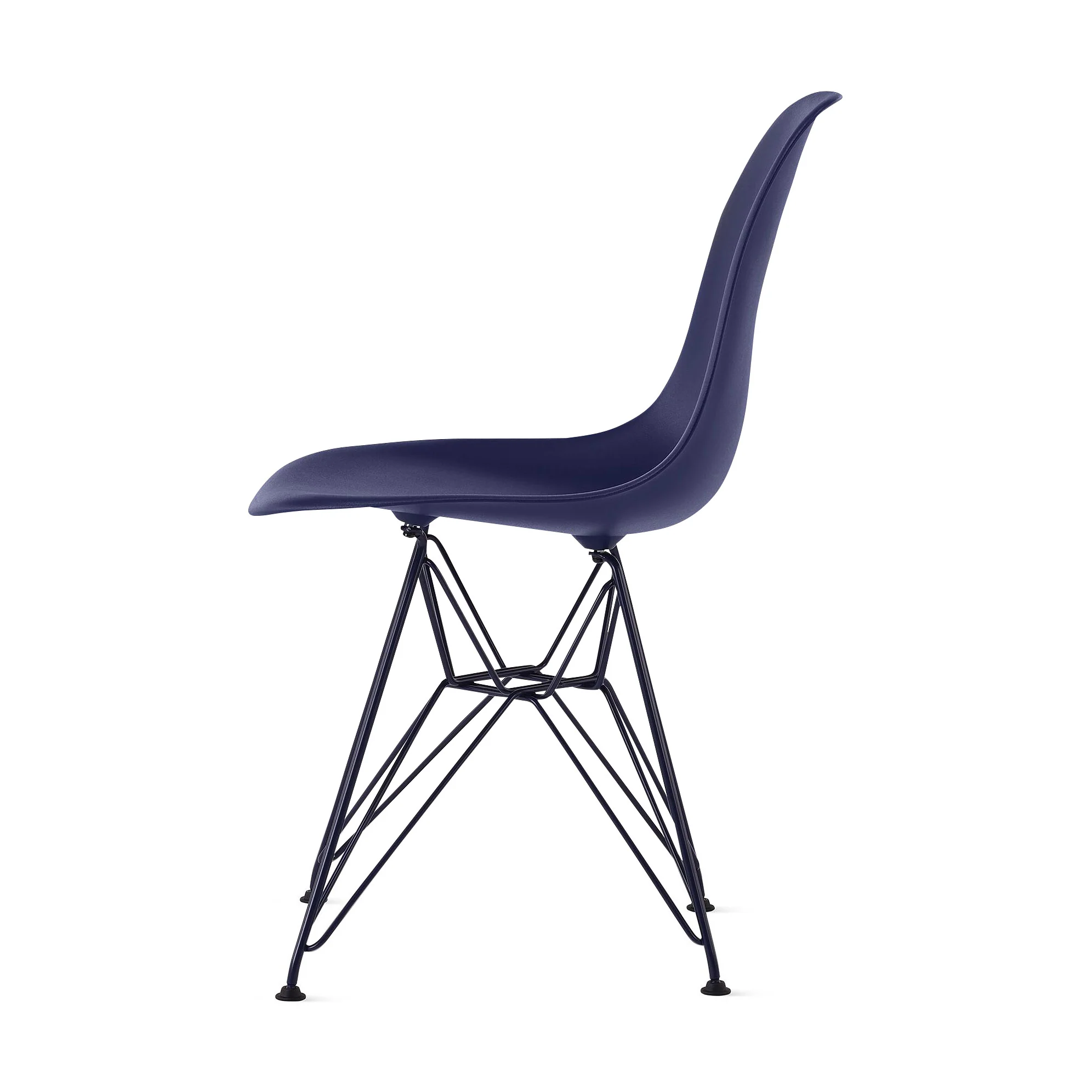 Herman Miller x HAY Eames Molded Recycled Plastic Side Chair - Black Blue - Image 11
