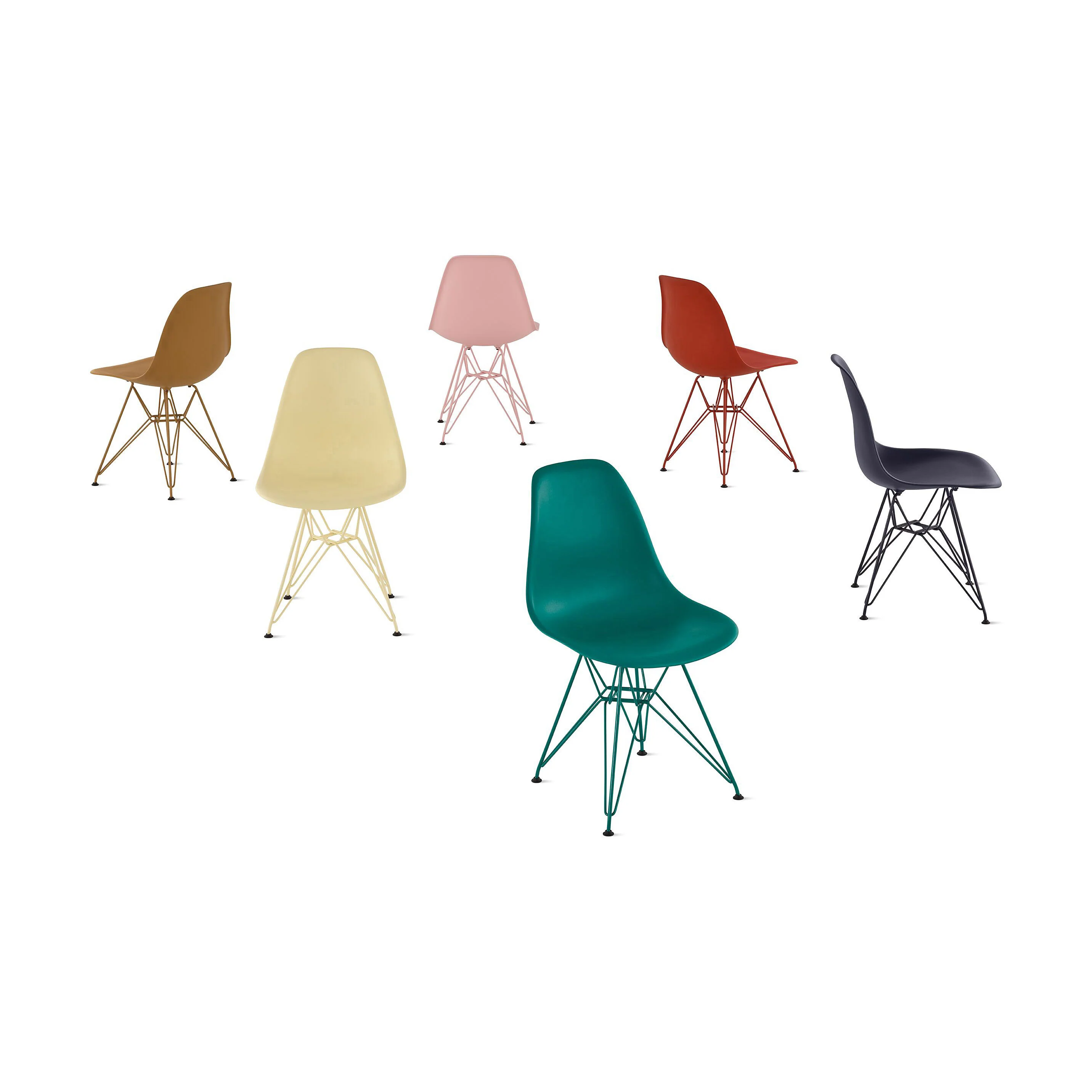 Herman Miller x HAY Eames Molded Recycled Plastic Side Chair - Black Blue - Image 14