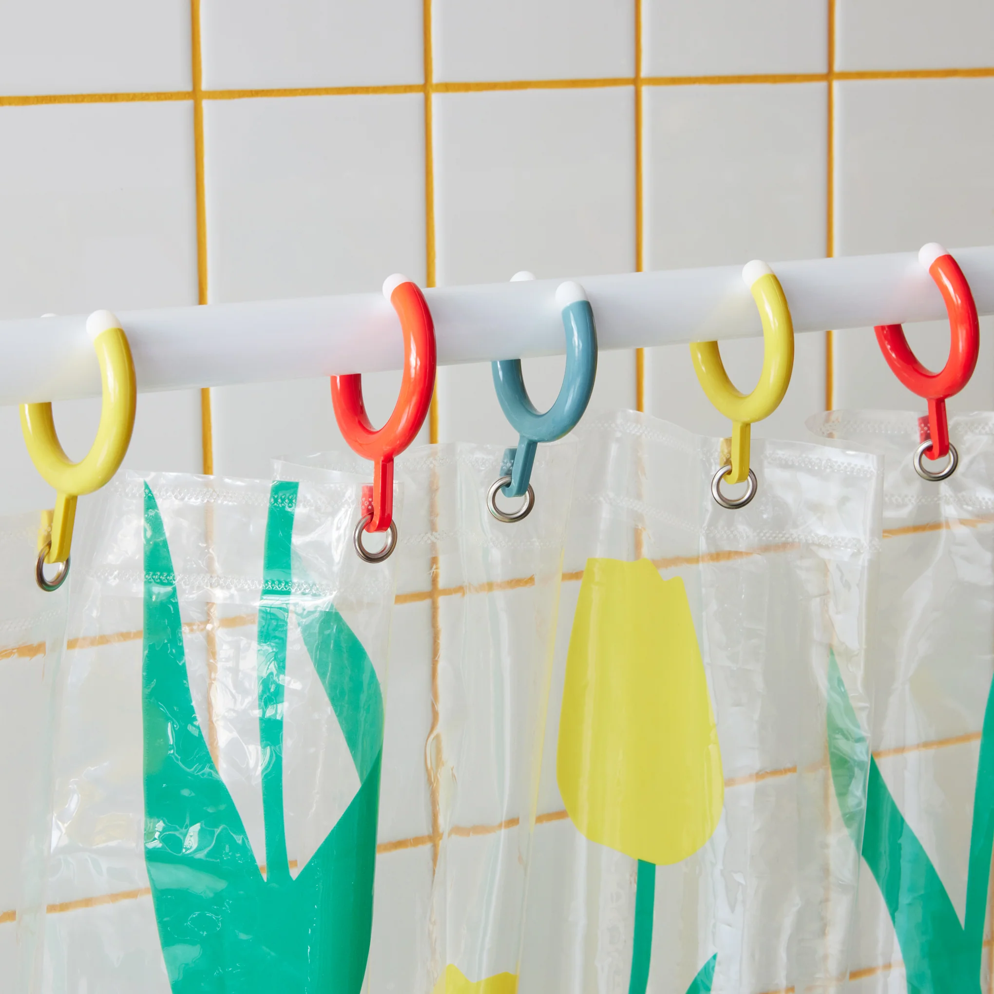 Hewi Shower Curtain Rings - Set of 12 - Multi - Image 2