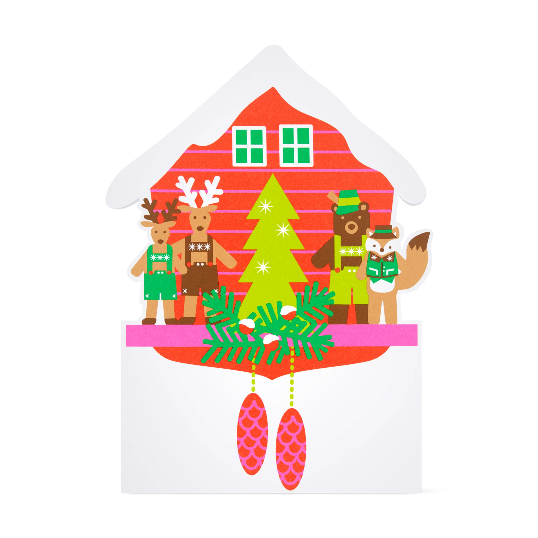 Holiday Cuckoo Clock Pop-Up Cards - Set of 8 - Image 3