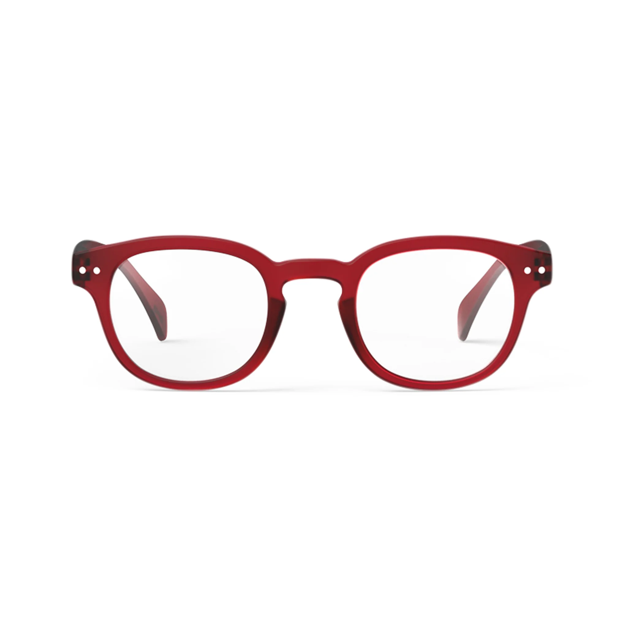 IZIPIZI Rounded-Edge Square Reading Glasses #C - Cherry Red