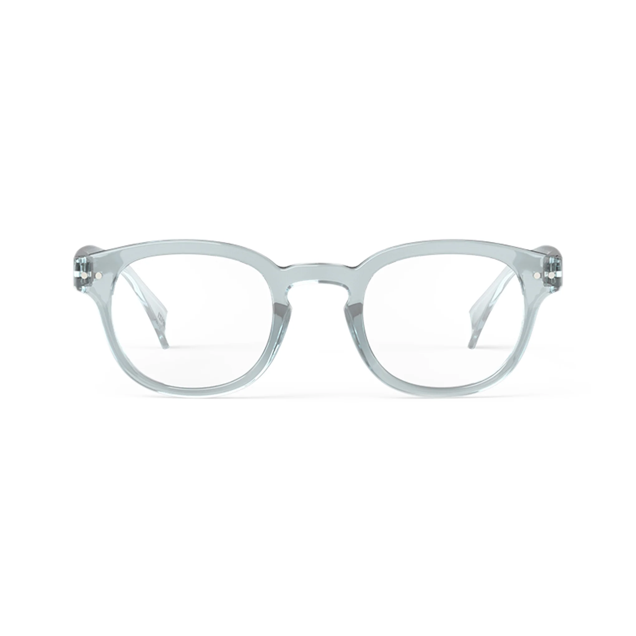 IZIPIZI Rounded-Edge Square Reading Glasses #C - Frozen Blue