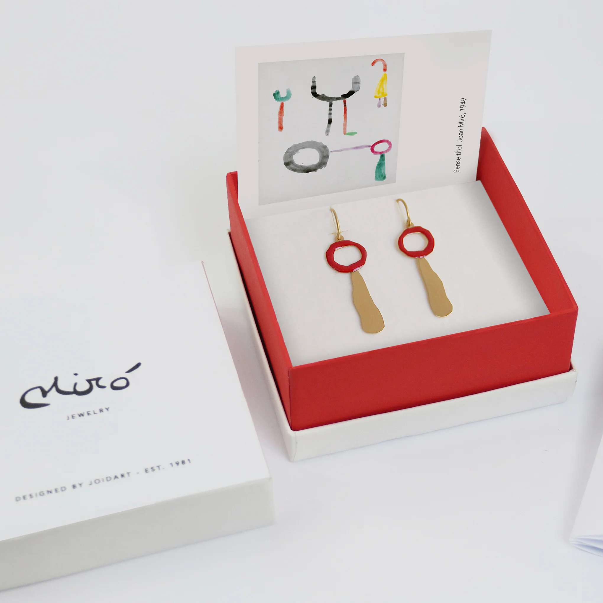 Joan Miró Gold-Plated Circle Teardrop Earrings - Image 6