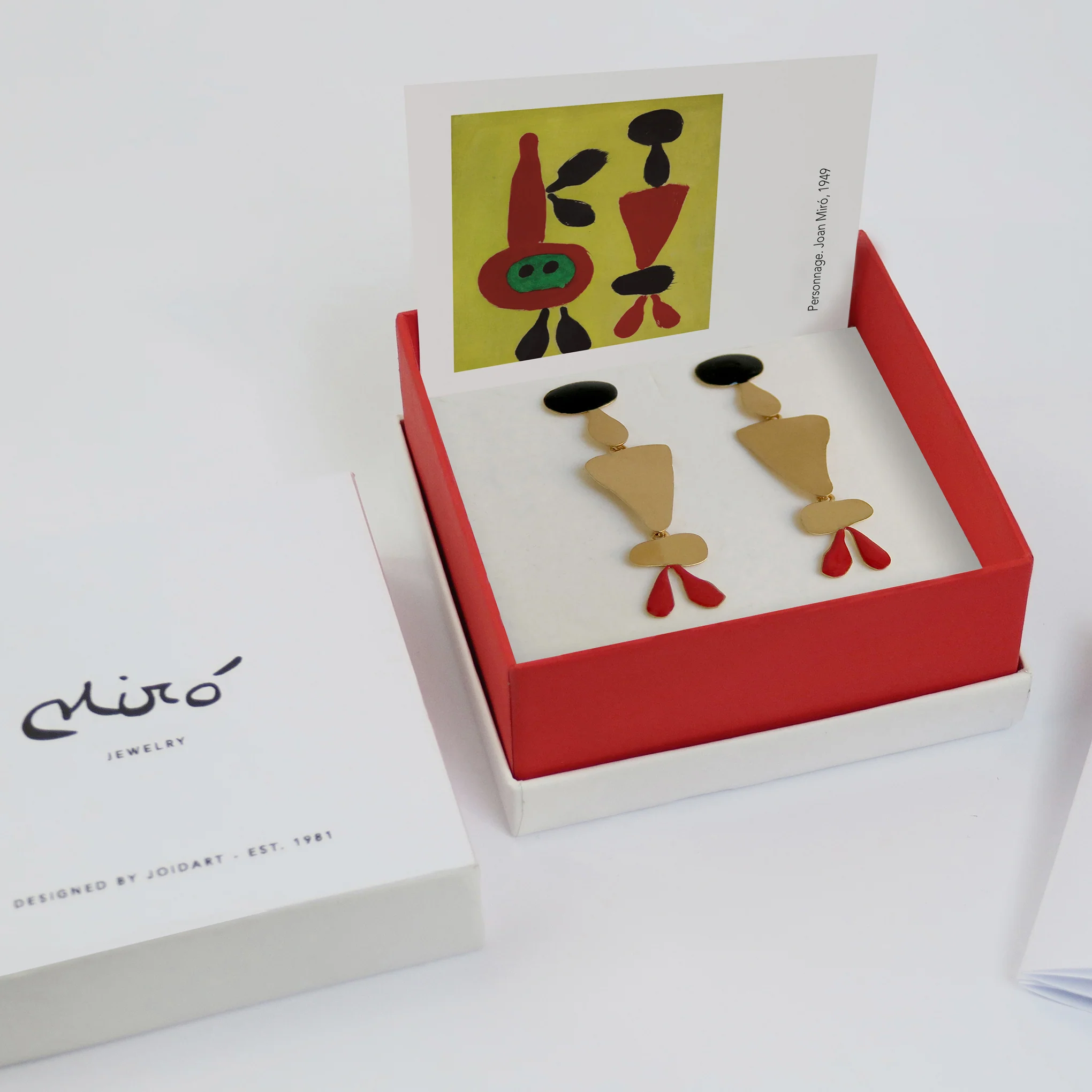 Joan Miró Gold-Plated Linear Shapes Earrings - Image 4